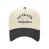 Outrank Ten Toes Down Snapback (Vintage White/Black) - Outrank