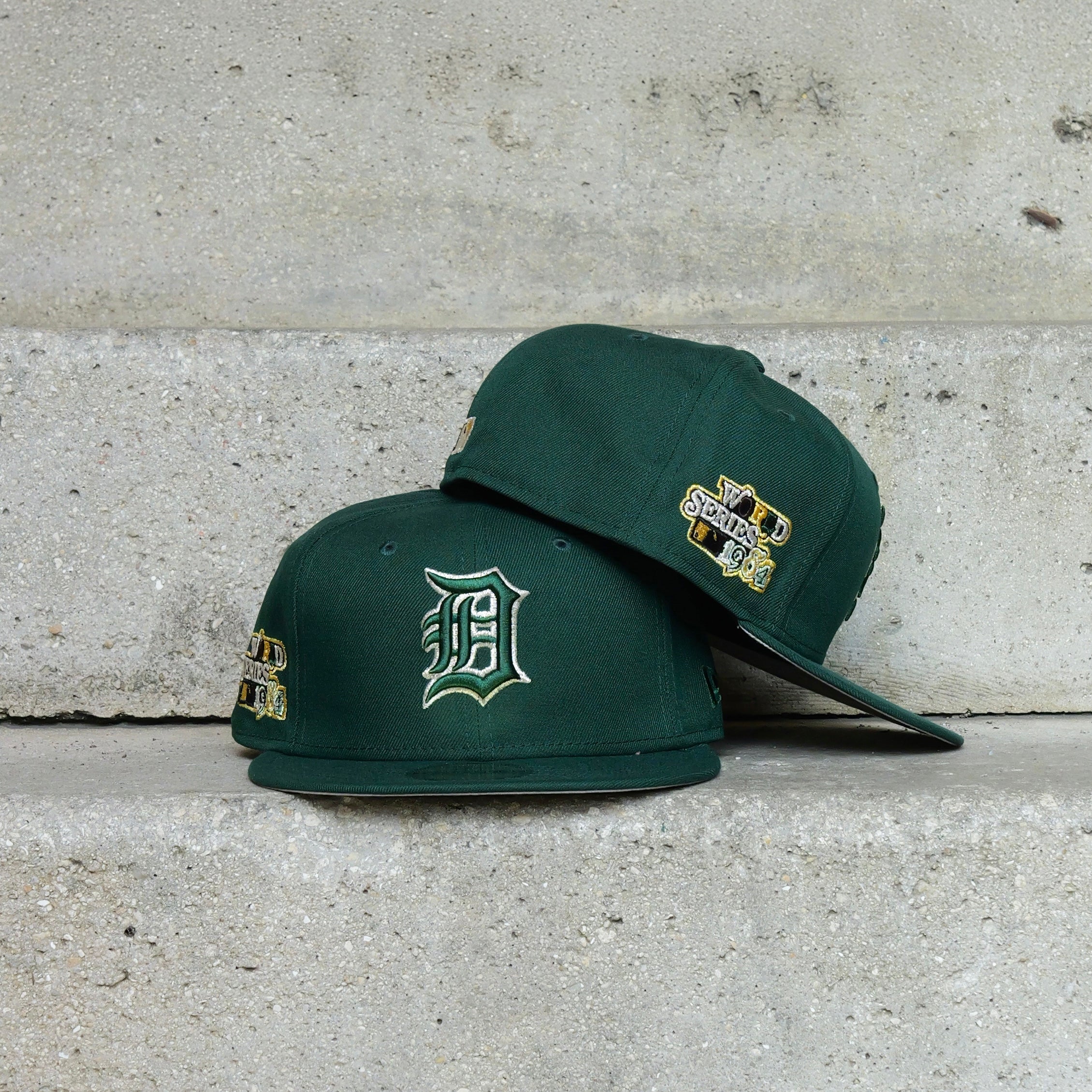 New Era Detroit Tigers 1984 World Series Side Patch Fitted (Dark Green) - New Era