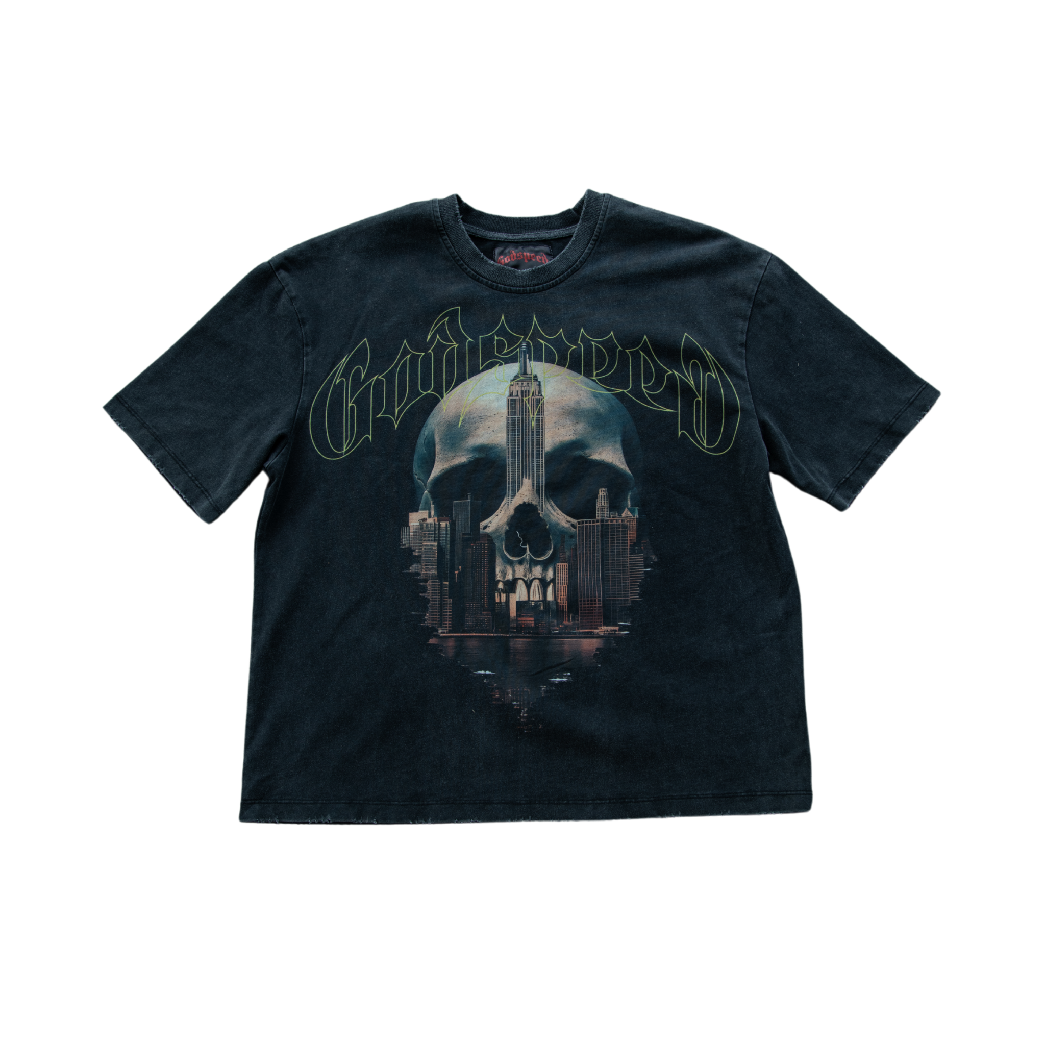 Godspeed Skyline Tee (Black Wash) - Godspeed