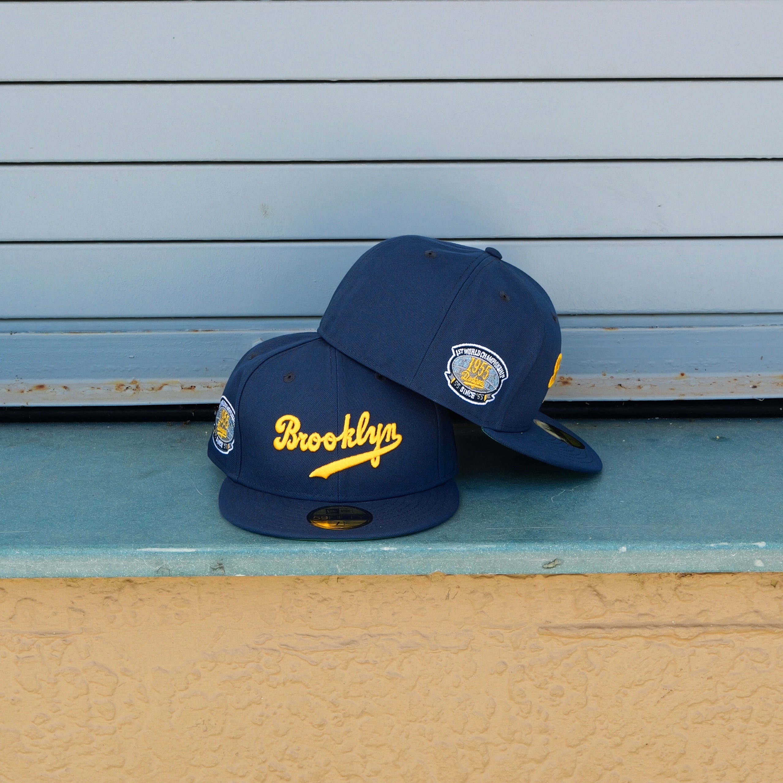 New Era Brooklyn Dodgers 1955 World Championship Side Patch Fitted - New Era