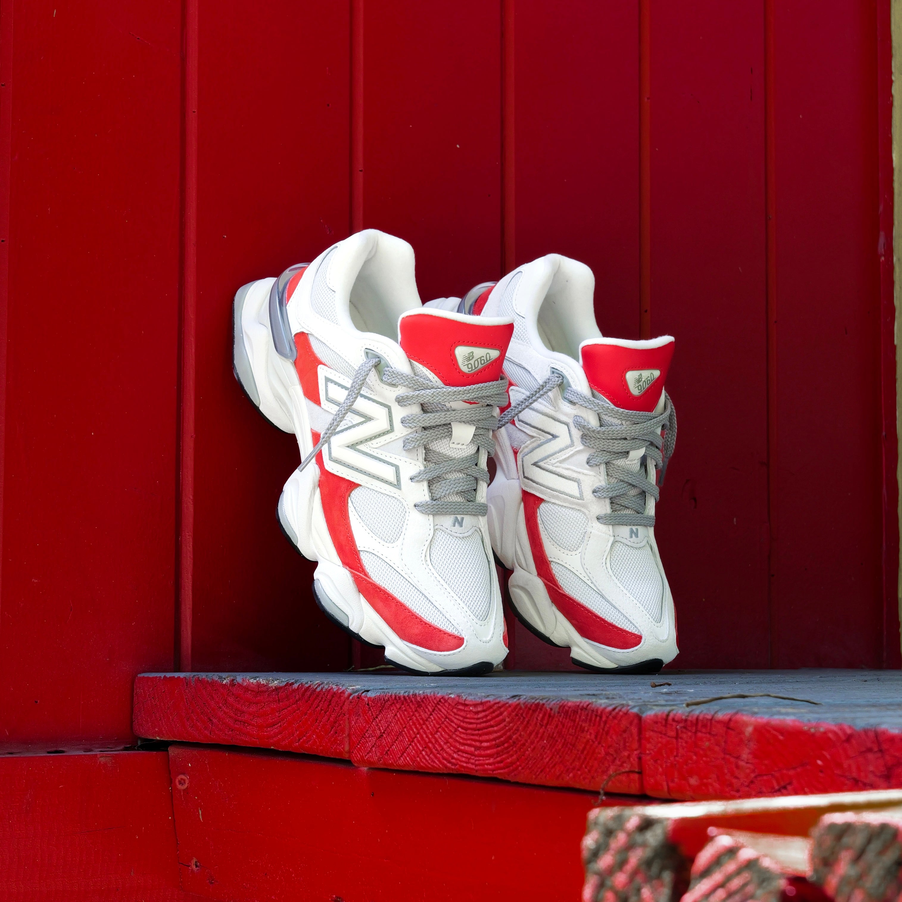 New Balance 9060 (Grey/Red) - U9060JBE - New Balance