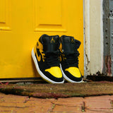 Mens Air Jordan 1 Mid SE (Black/White/Varsity Maize) - Nike