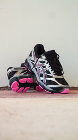 Mens Asics Gel-Cumulus 16 (Black/Dragon Fruit)