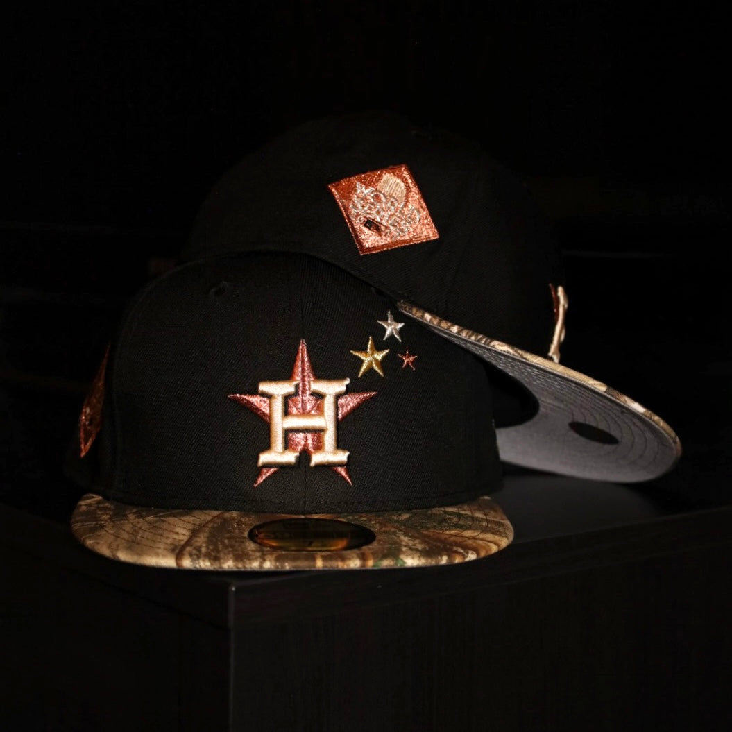 New Era Houston Astros 2017 World Series Side Patch 59Fifty Fitted (Black/Real Tree Camo)