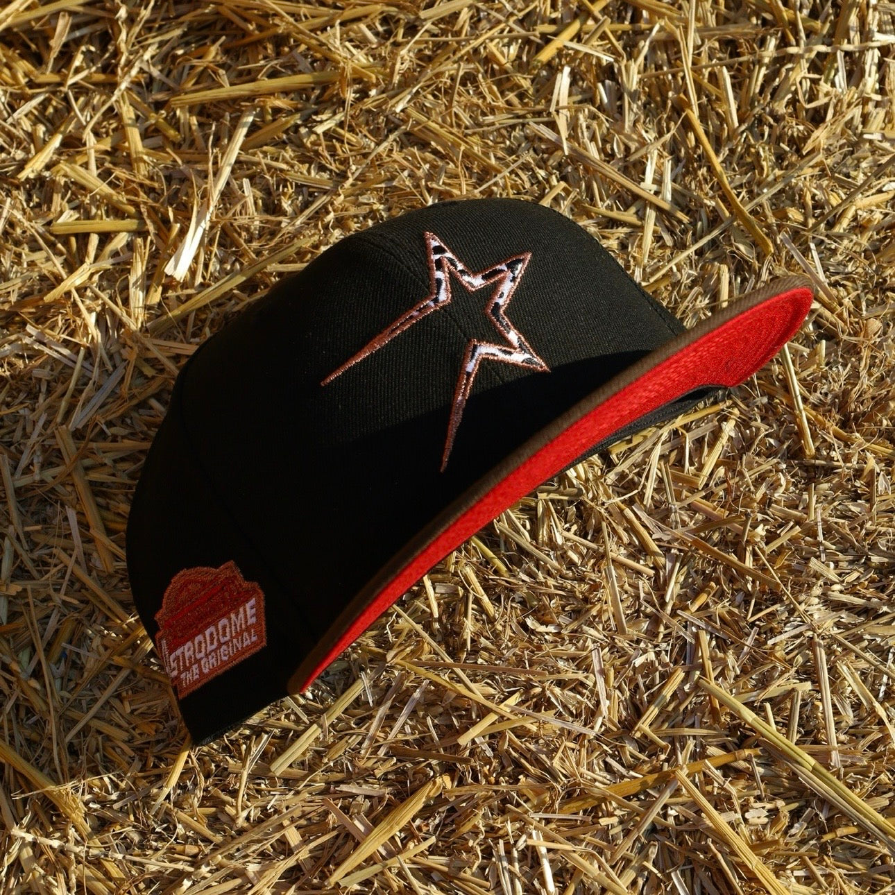 New Era Houston Astros Astrodome The Original Side Patch Fitted (Black) - New Era