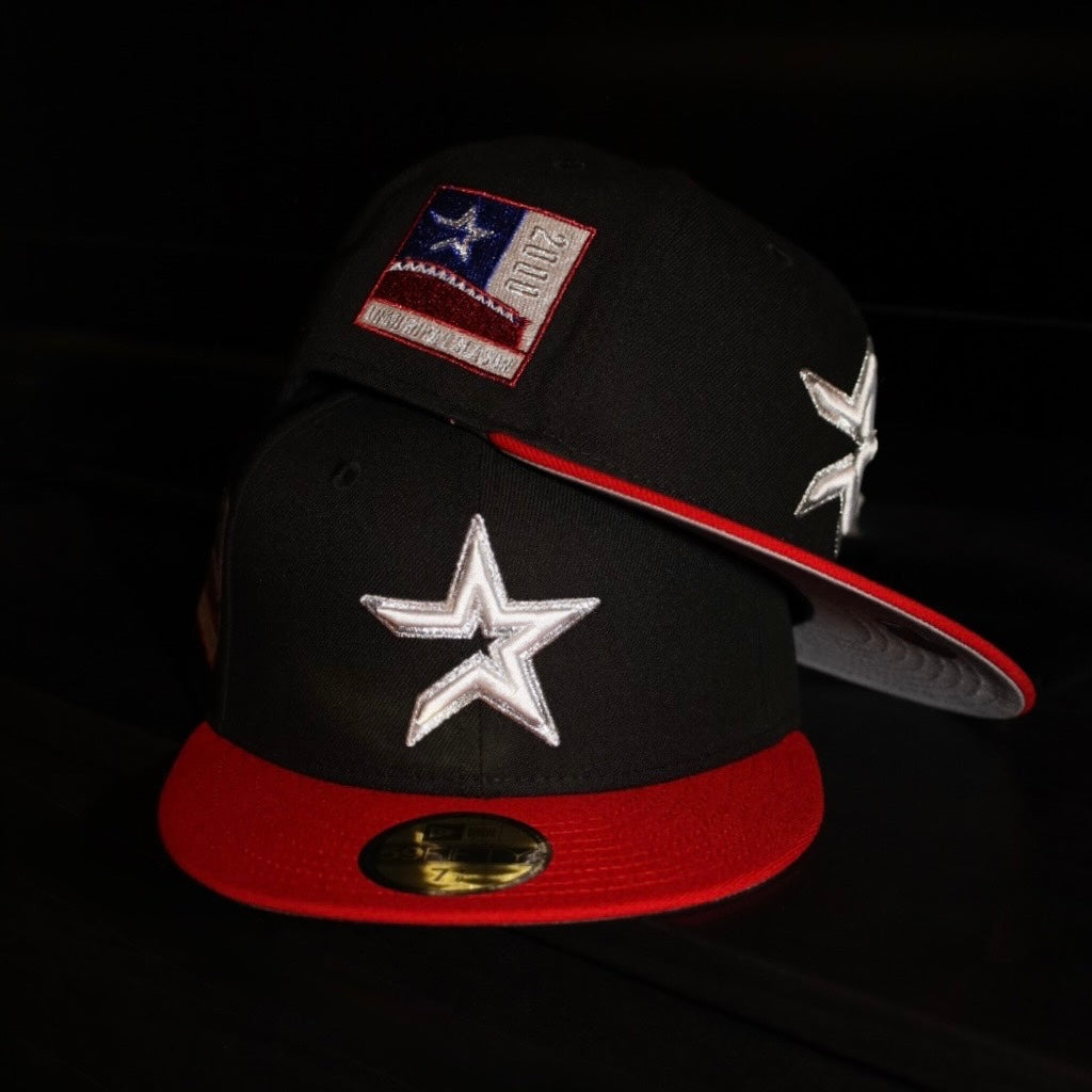 New Era Houston Astros 2000 Inaugural Season Side Patch Fitted (Black/Red)