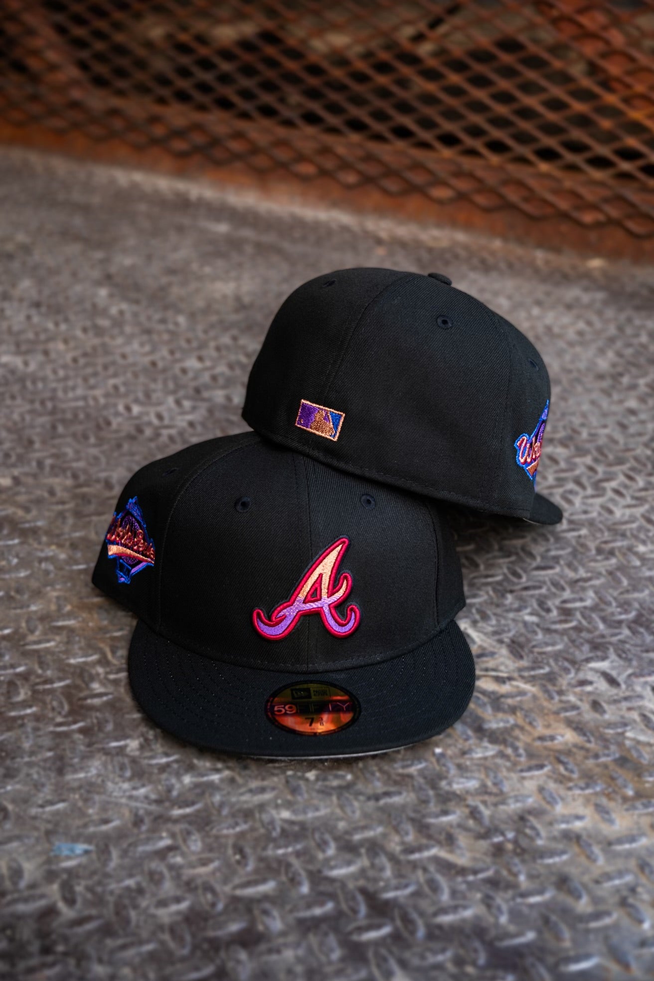 New Era Atlanta Braves 1995 World Series Grey UV (Black) 59Fifty Fitted