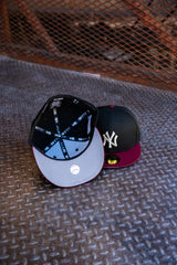 New Era New York Yankees 2000 World Series Grey UV (Black/Maroon) 59Fifty Fitted