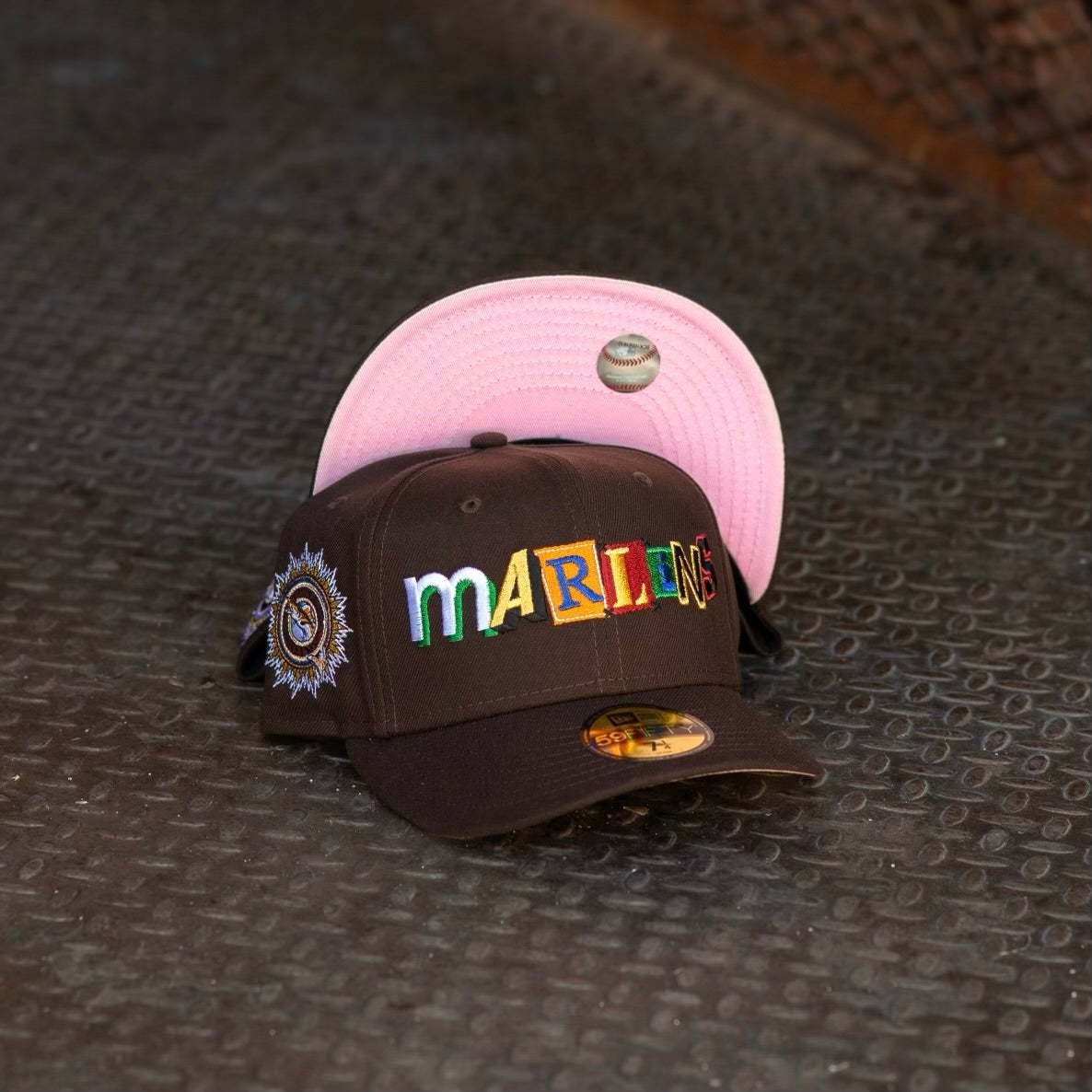 New Era Florida Marlins Pink UV (Burnt wood) 59Fifty Fitted - New Era