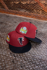 New Era Atlanta Falcons 1991 Draft Grey UV (Red/Black Fleece)  59Fifty Fitted