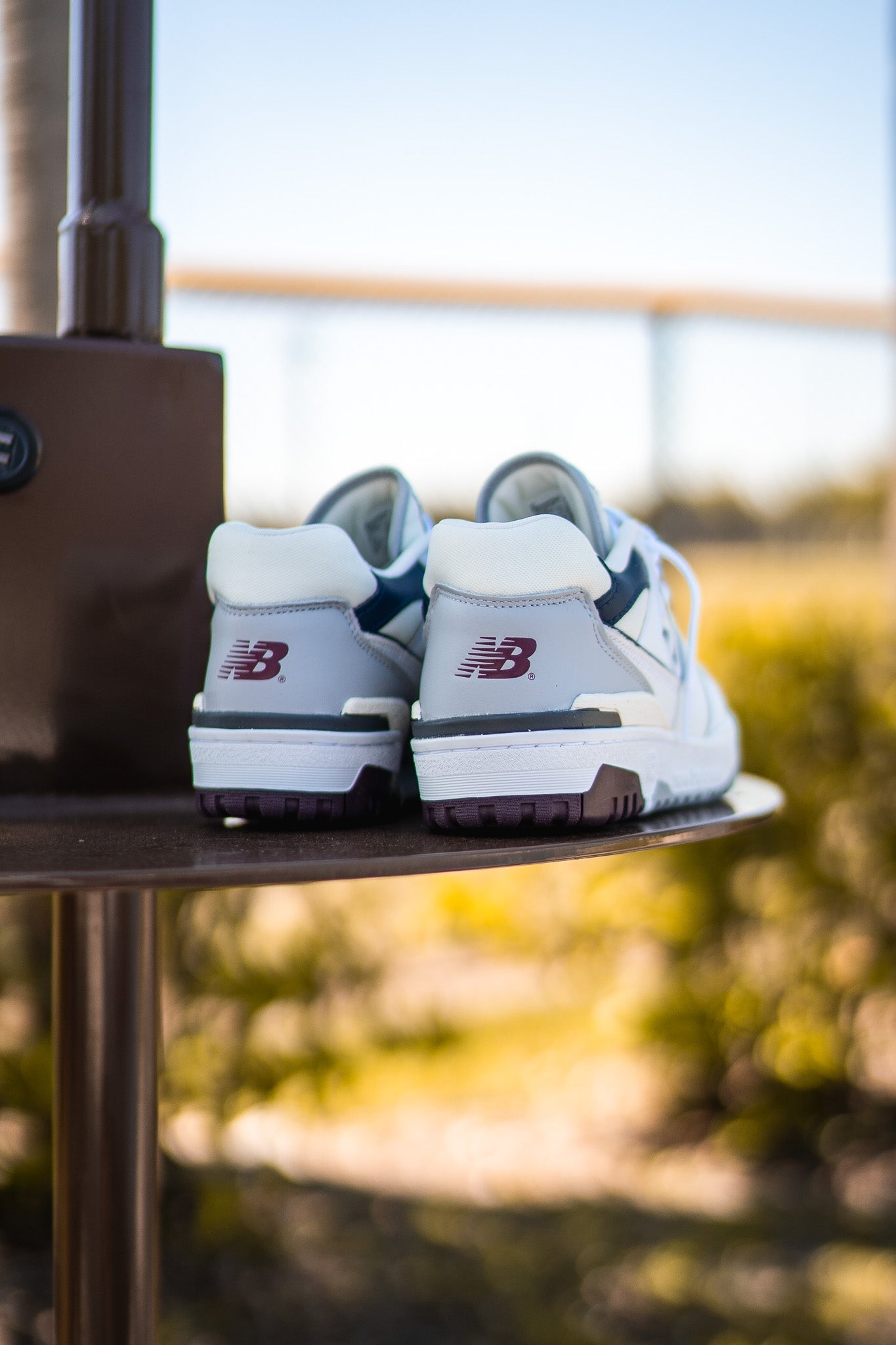 Mens New Balance 550 (White/Burgundy) - BB550PWB - New Balance