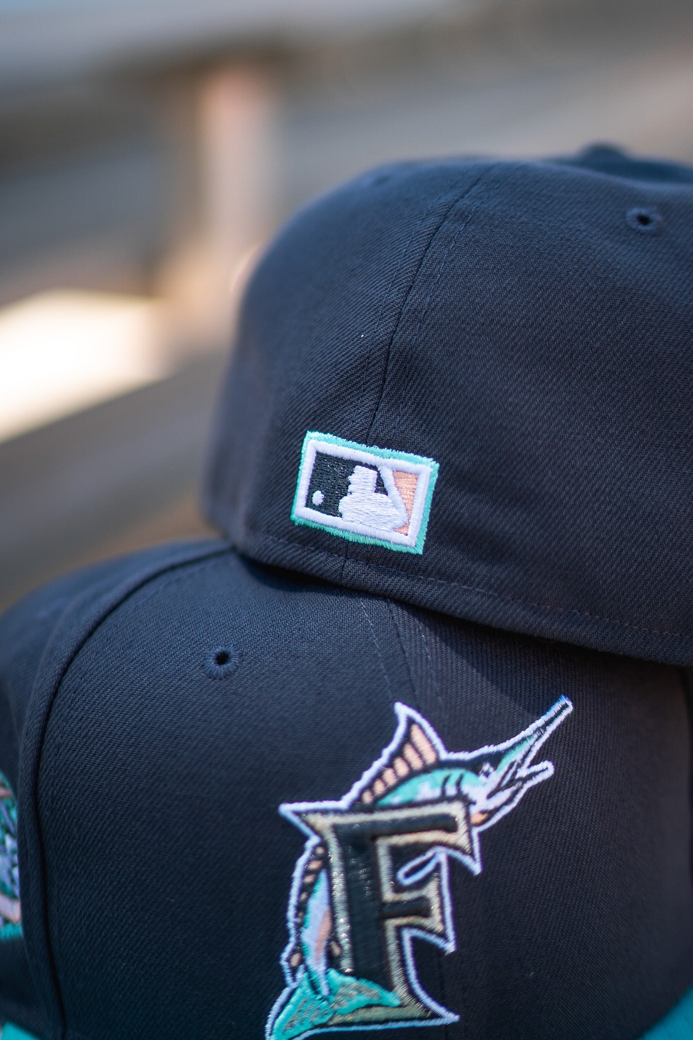 New Era Florida Marlins 100th Anniversary Blush UV (Charcoal/Teal) - New Era