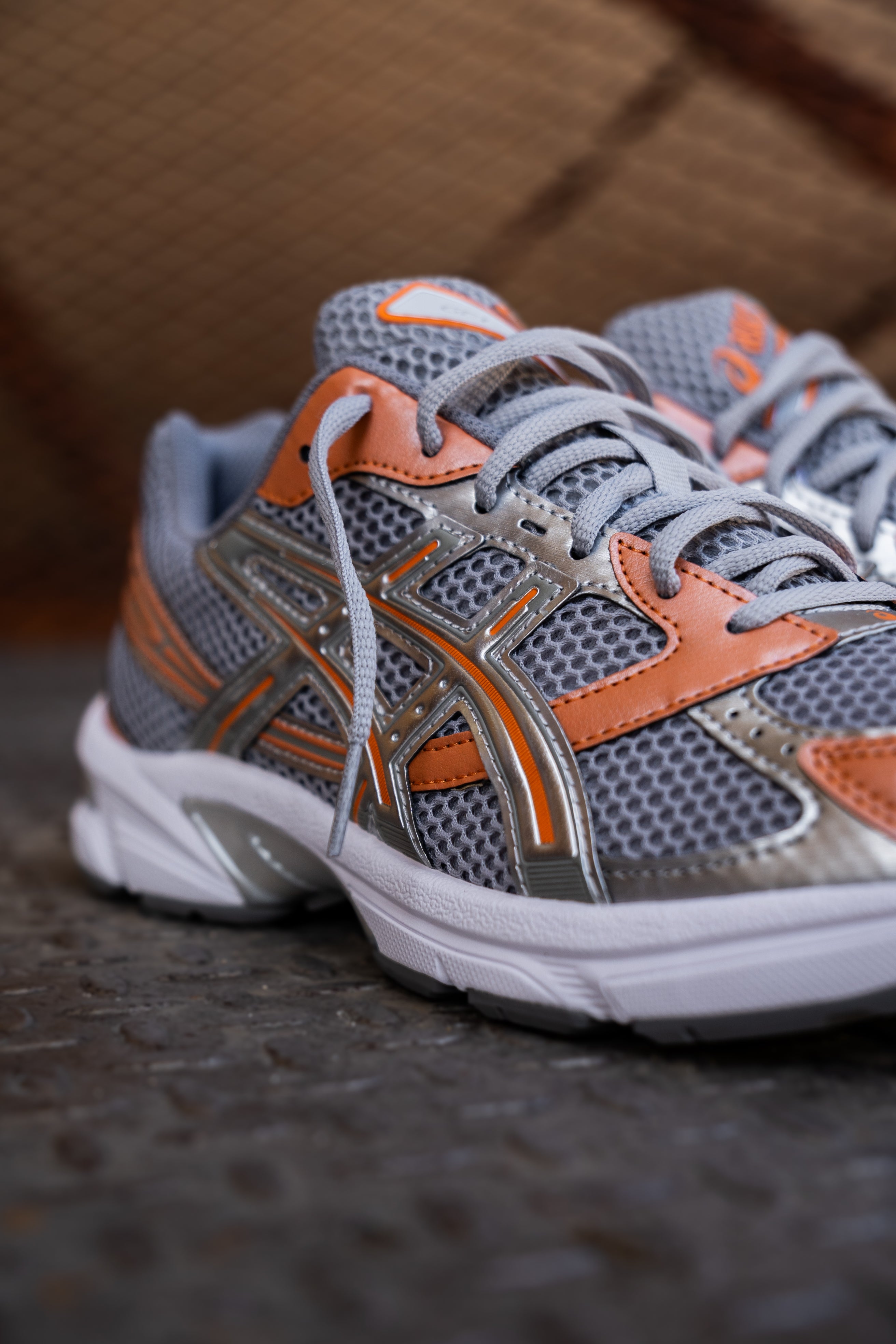 Mens Asics Gel-1130 (Cement Grey/Rust Orange)