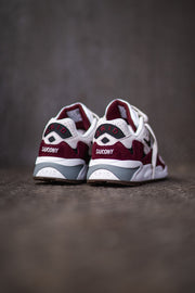 Mens Saucony Grid Shadow 2 (Cream Red Burgundy) - SNEAKER TOWN