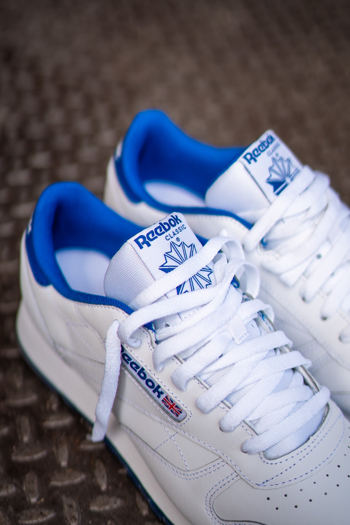 Mens Reebok Classic Leather (White/Blue) - Reebok