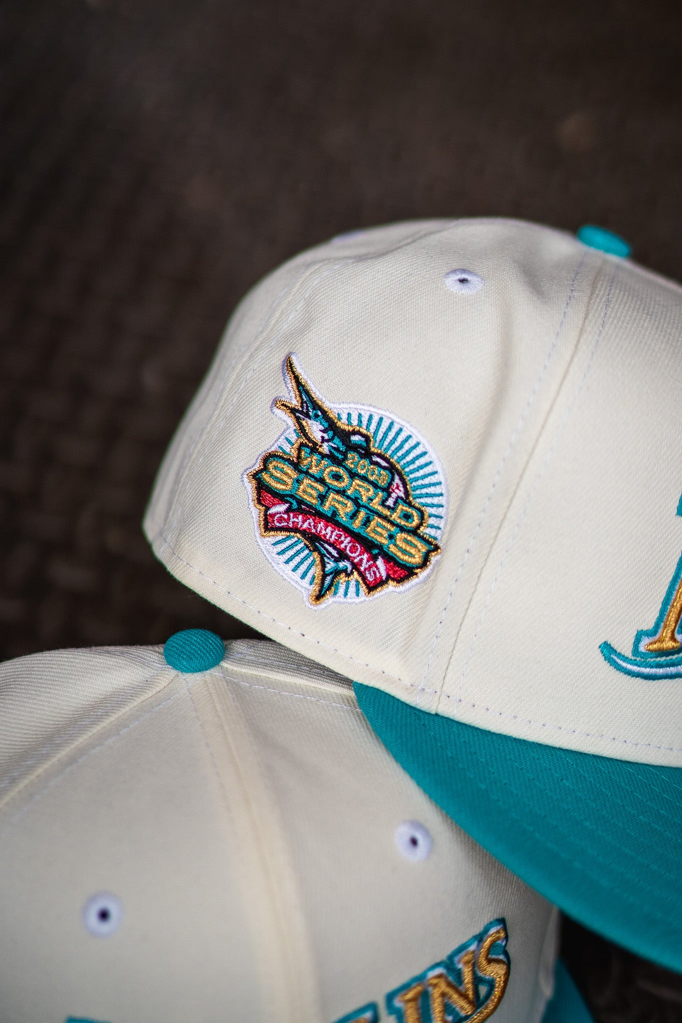 New Era Florida Marlins 2003 WS Grey UV (Off White/Teal) - New Era