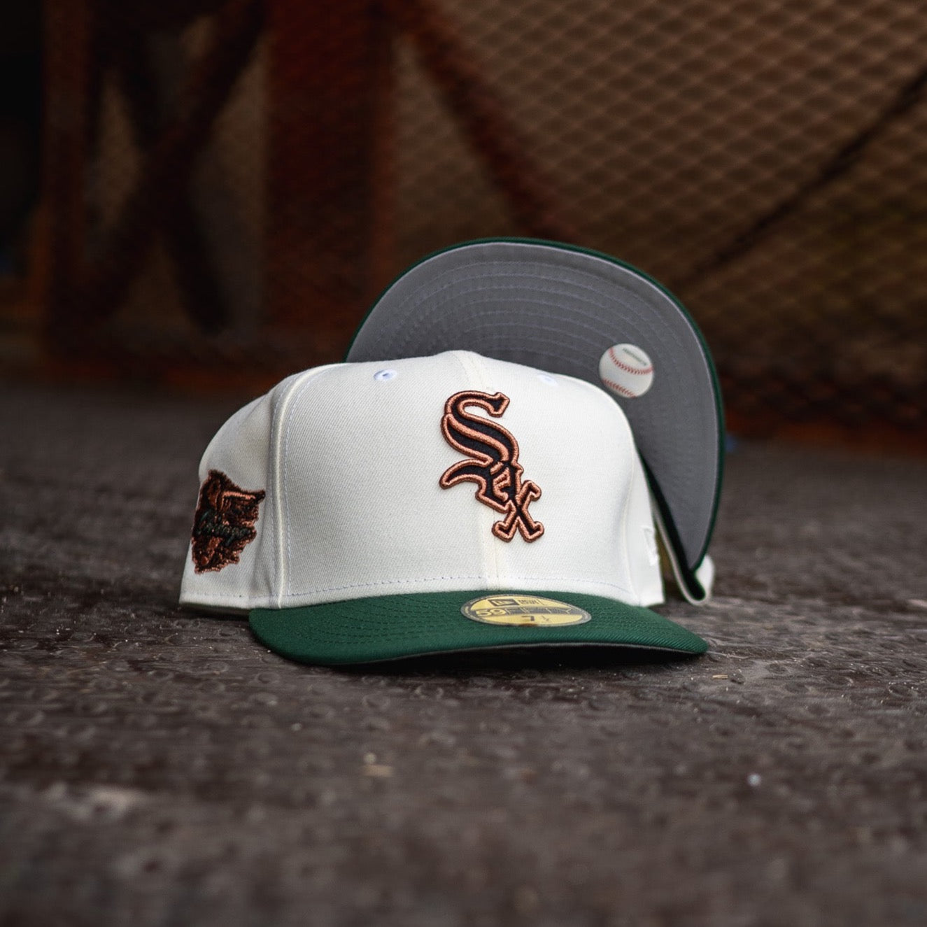 New Era Chicago White Sox Grey UV (Off White/Forest) - New Era