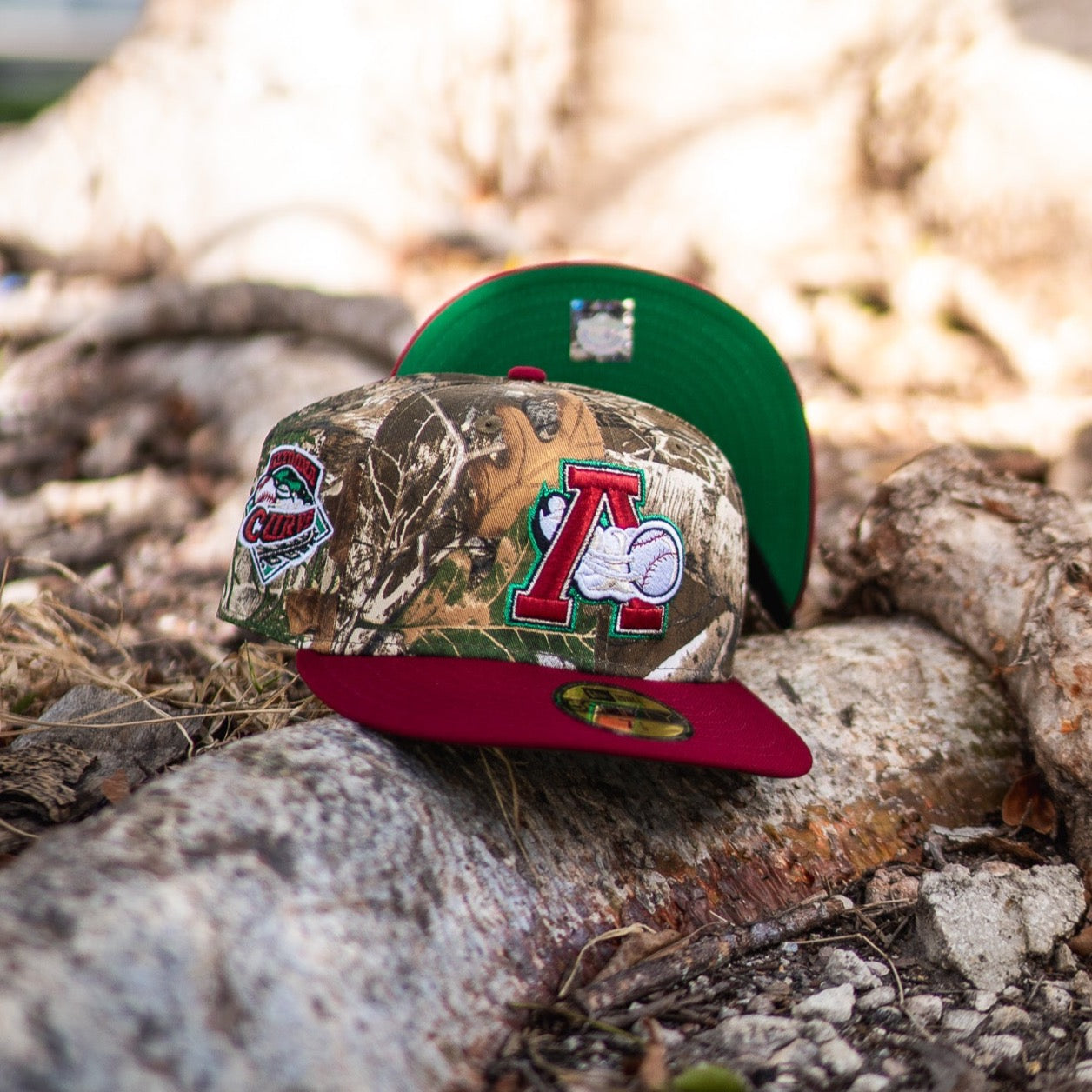 New Era Altoona Curve Green UV (Real Tree Camo/Brick Red) - New Era