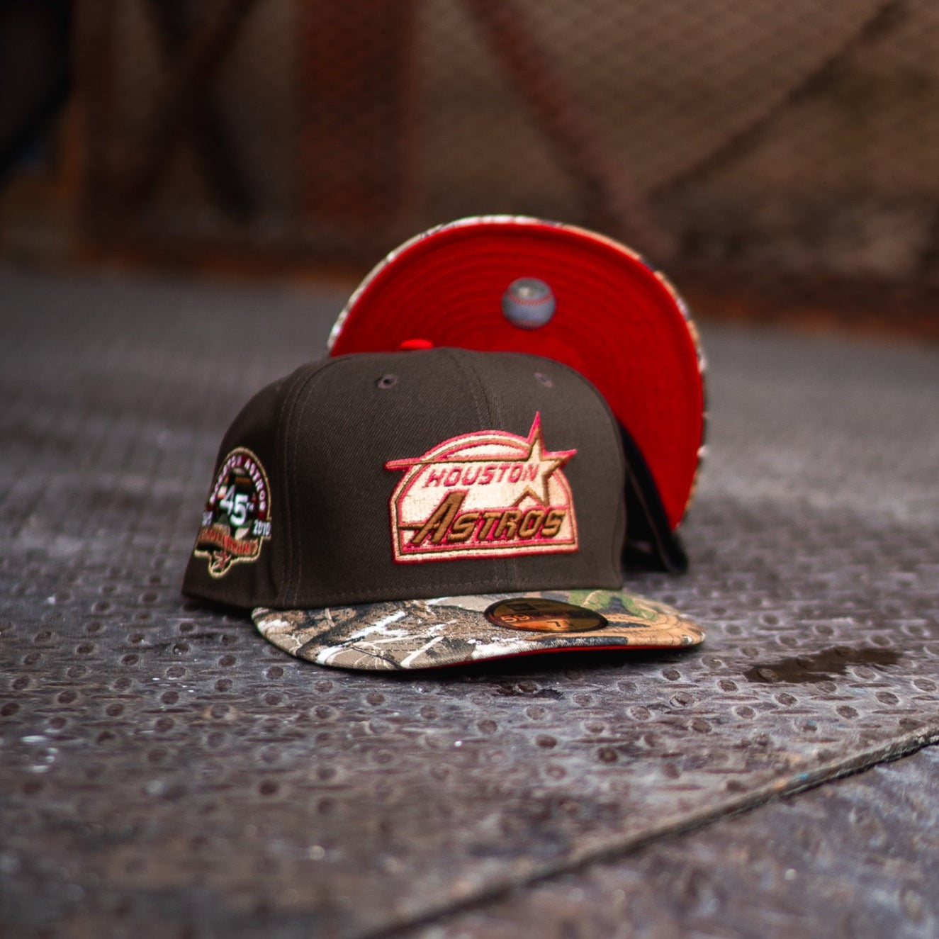 New Era Houston Astros 45th Anniversary Red UV (Mocha/Real Tree Camo) - New Era