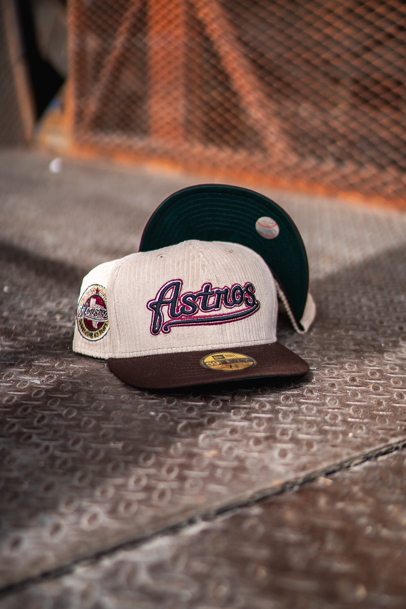 New Era Houston Astros 45th Anniversary Green UV (Corduroy Cream/Mocha) - New Era