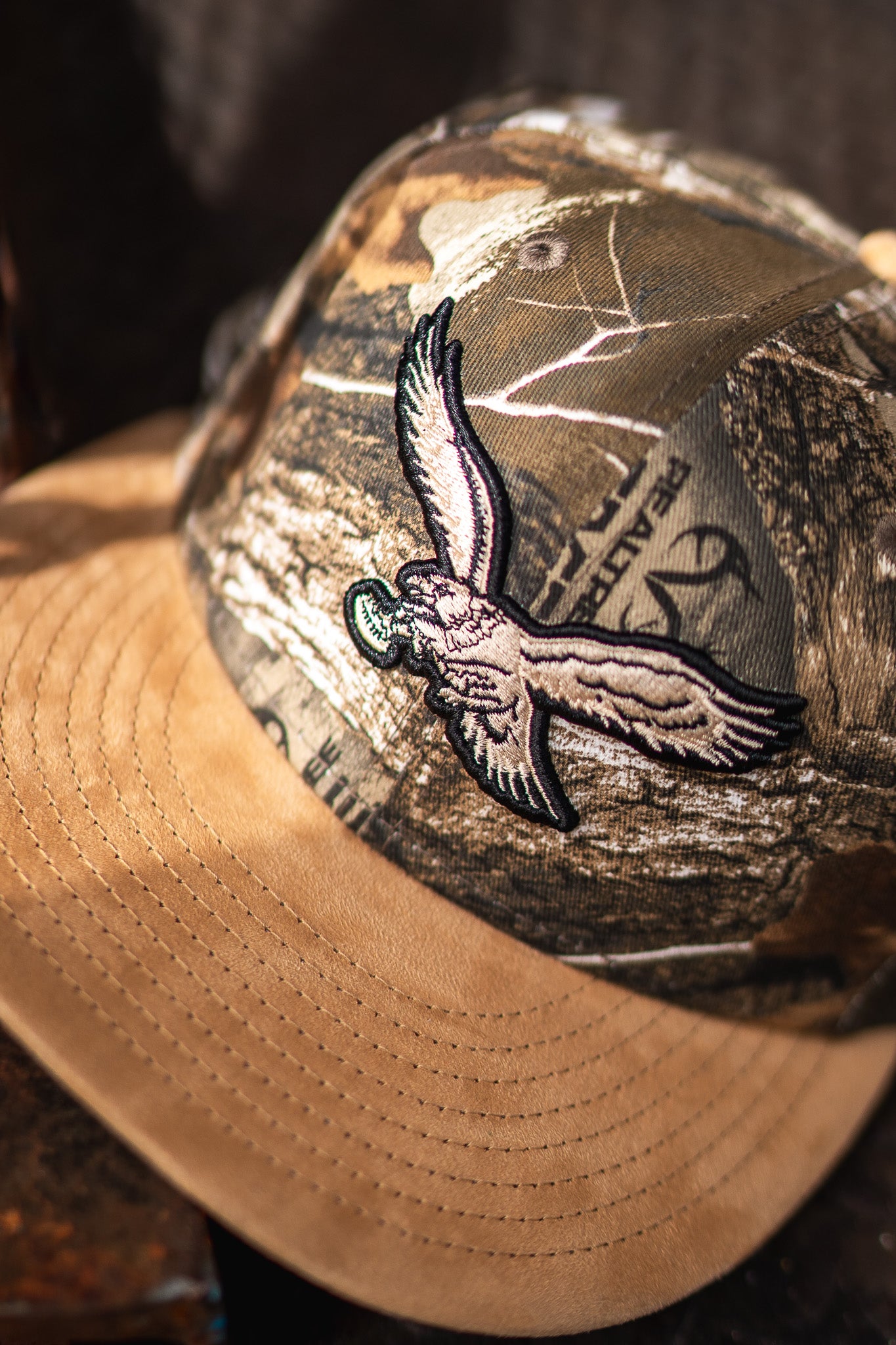 New Era Philadelphia Eagles 75th Anniversary Grey UV (Real Tree Camo/Khaki Suede) - New Era