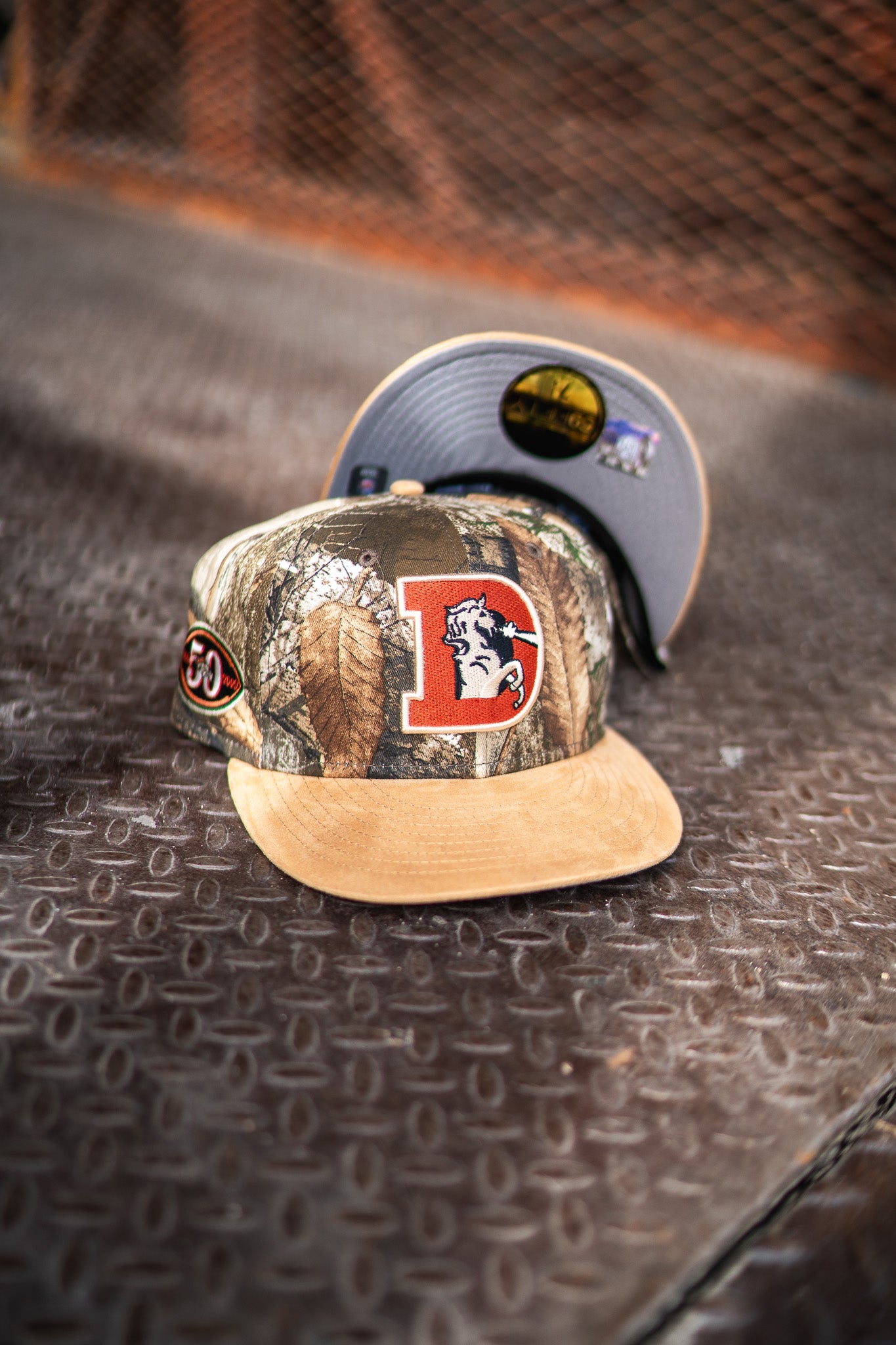 New Era Denver Broncos 50th Anniversary Grey UV (Real Tree Camo/Khaki Suede) - New Era