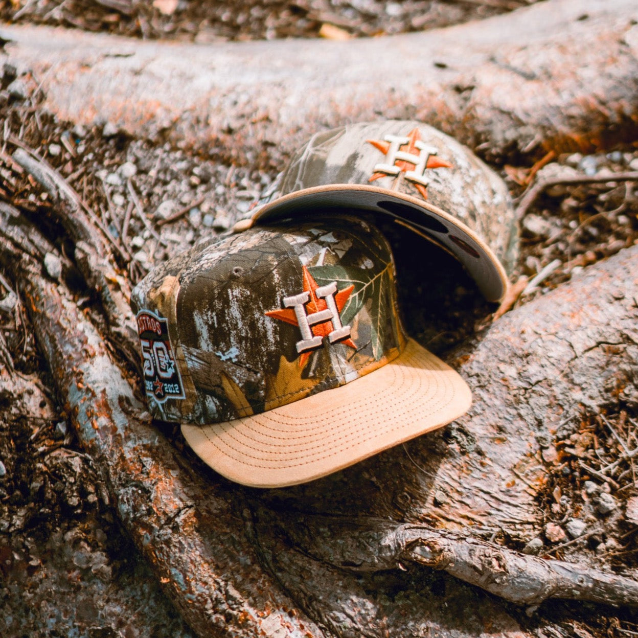 New Era Houston Astros 50th Anniversary Grey UV (Real Tree Camo/Khaki Suede) - New Era