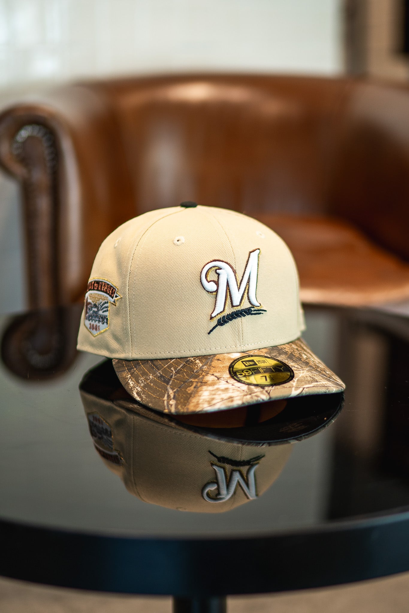 New Era Milwaukee Brewers Home to Heroes Grey UV (Vegas Gold/Real Tree Camo) - New Era