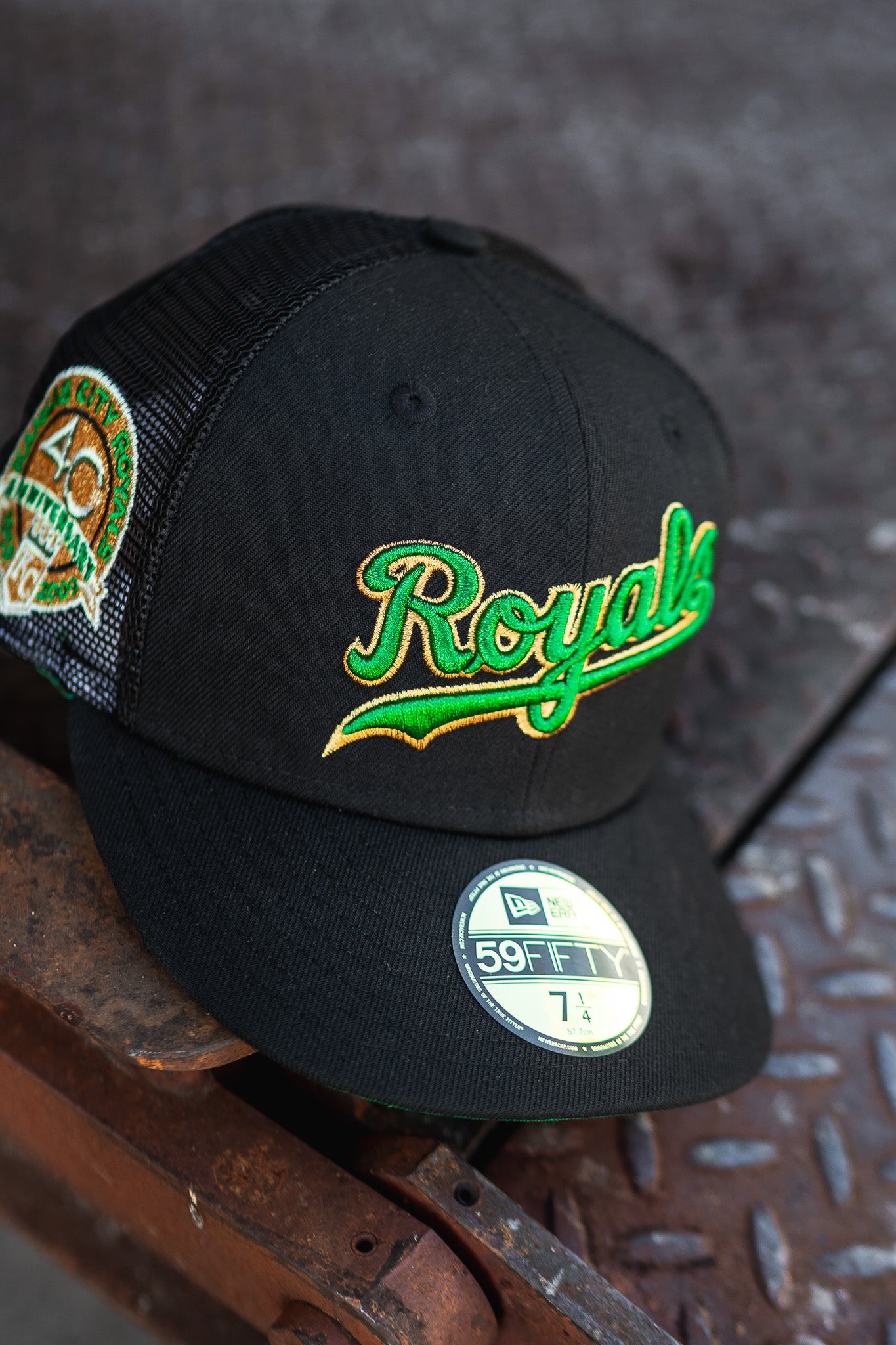 New Era Kansas City Royals Green UV Trucker (Black) - New Era