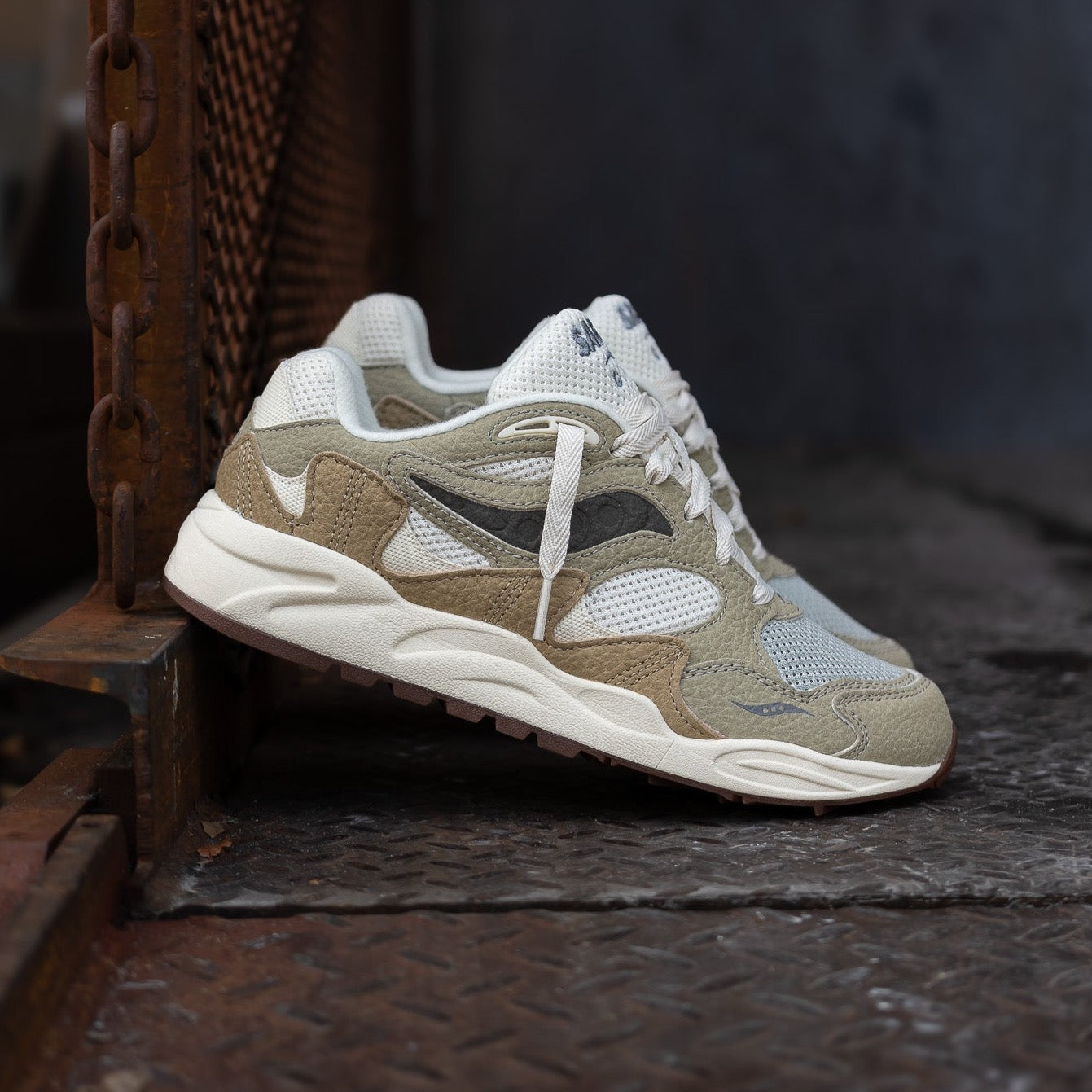 Mens Saucony Grid Shadow 2 (Sand/Sage) - Saucony