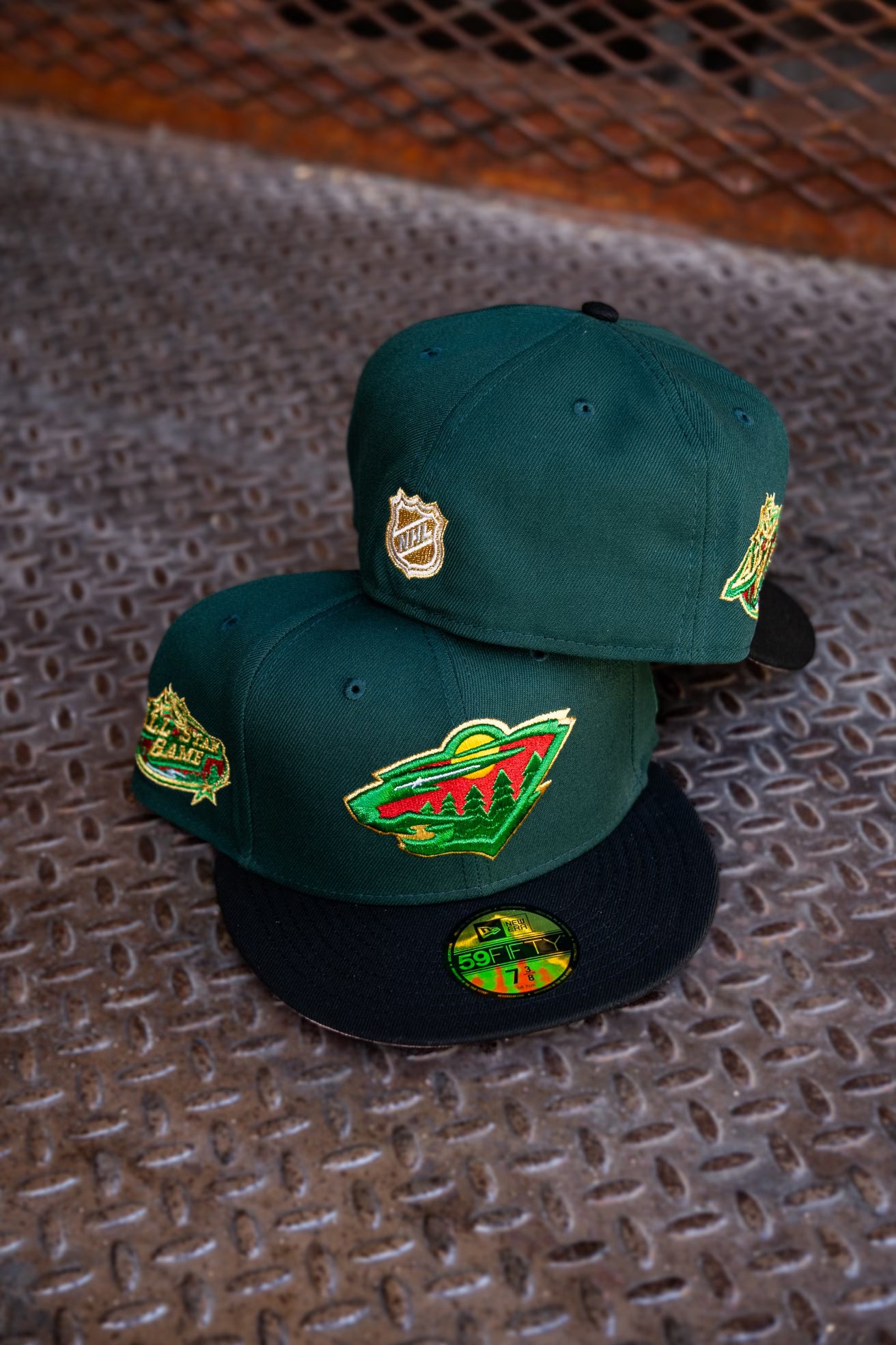 New Era Minnesota Wild All-Star Game Pink UV (Dark Green/Black) 59Fifty Fitted