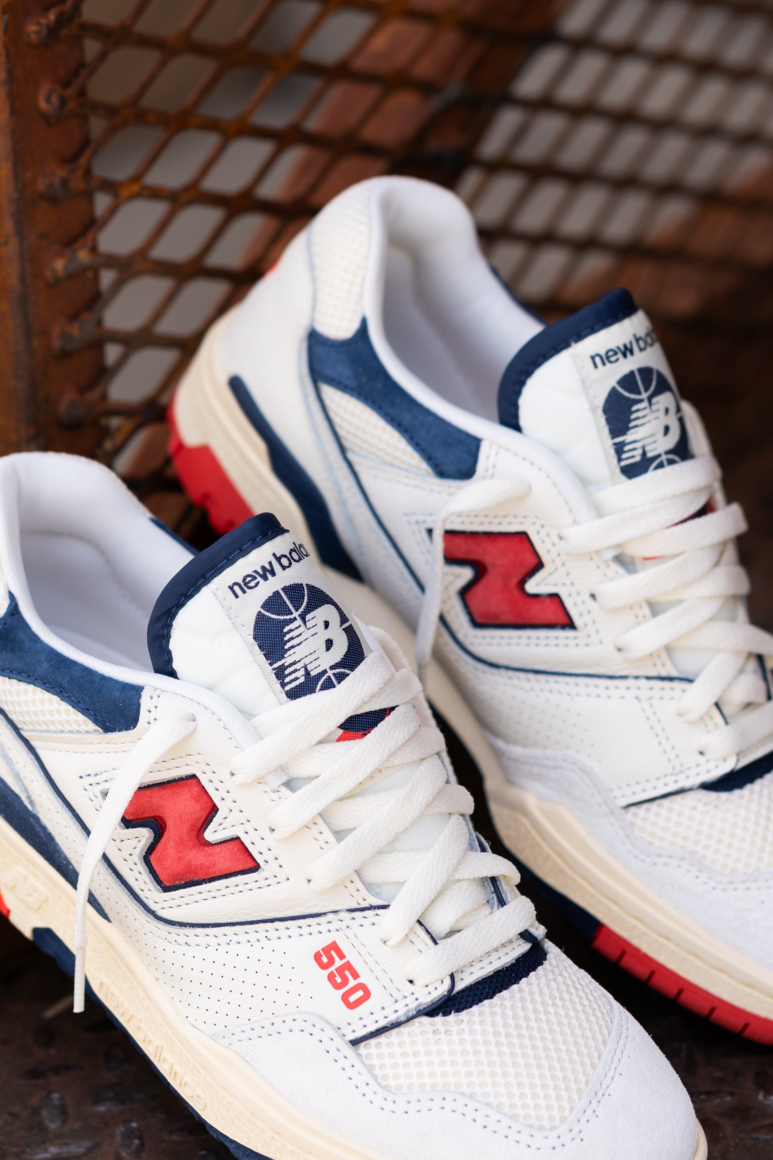 Mens New Balance 550 (White/Red) - BB550CPB