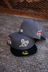 New Era Oakland Athletics 1989 WS Grey UV (Dk Graphite/Black) 59Fifty Fitted