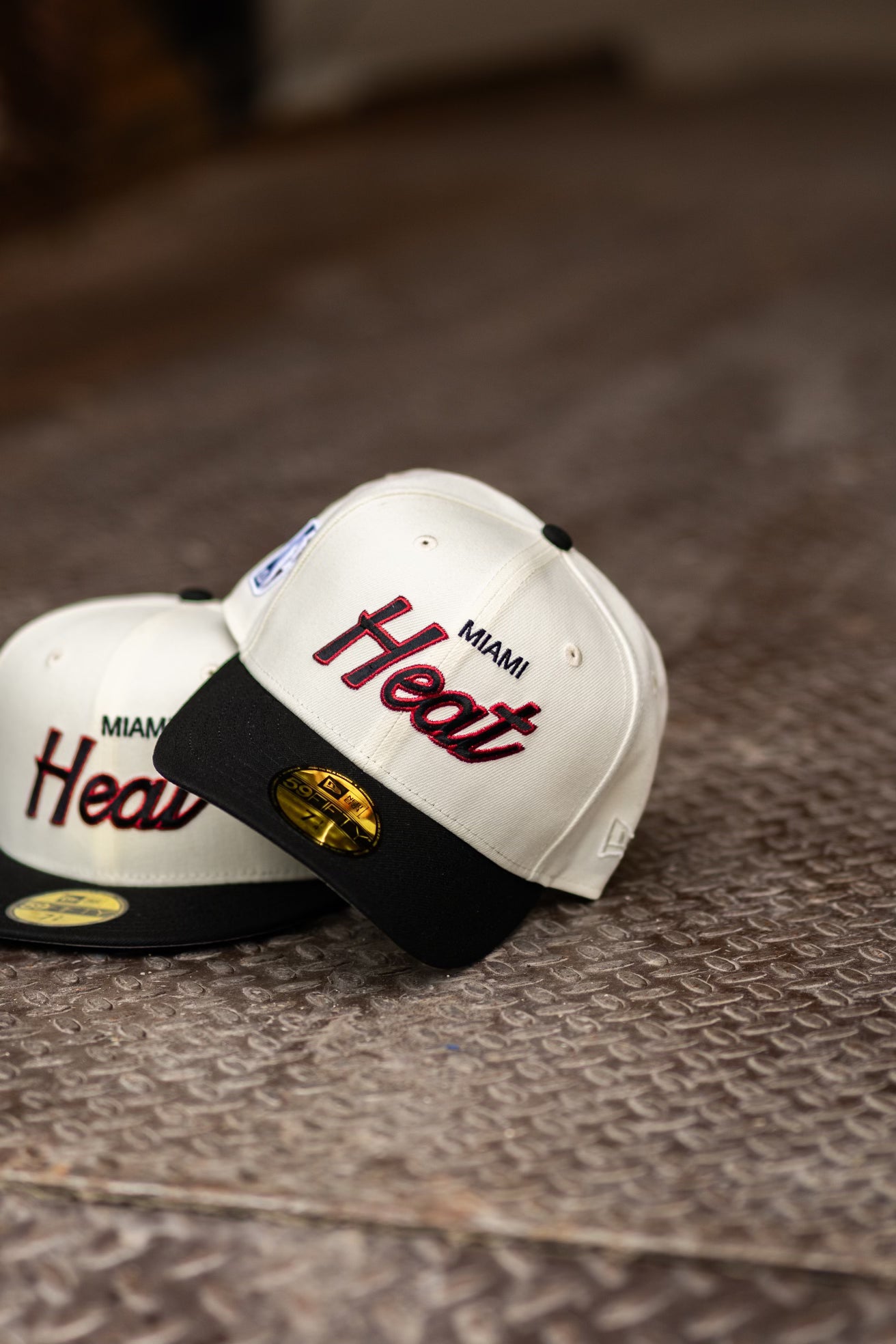 New Era Miami Heat Grey UV (Off White/Black) 59Fifty Fitted - New Era