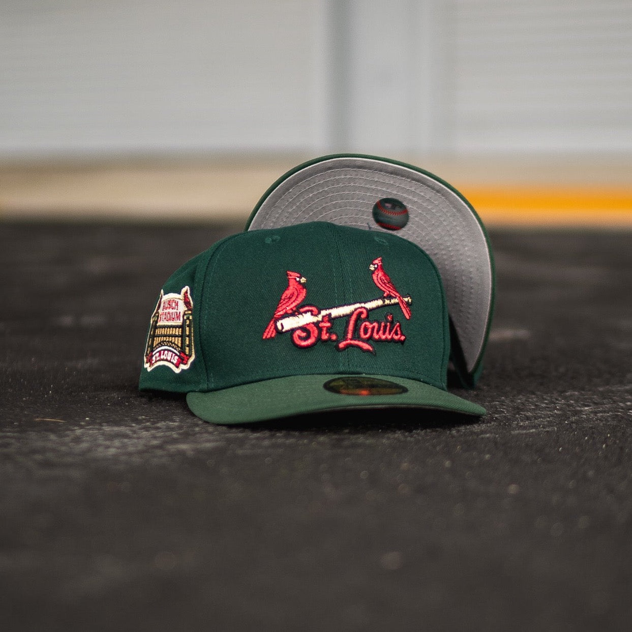 New Era St Louis Cardinals Busch Stadium Grey UV (Forest/Pine) - New Era