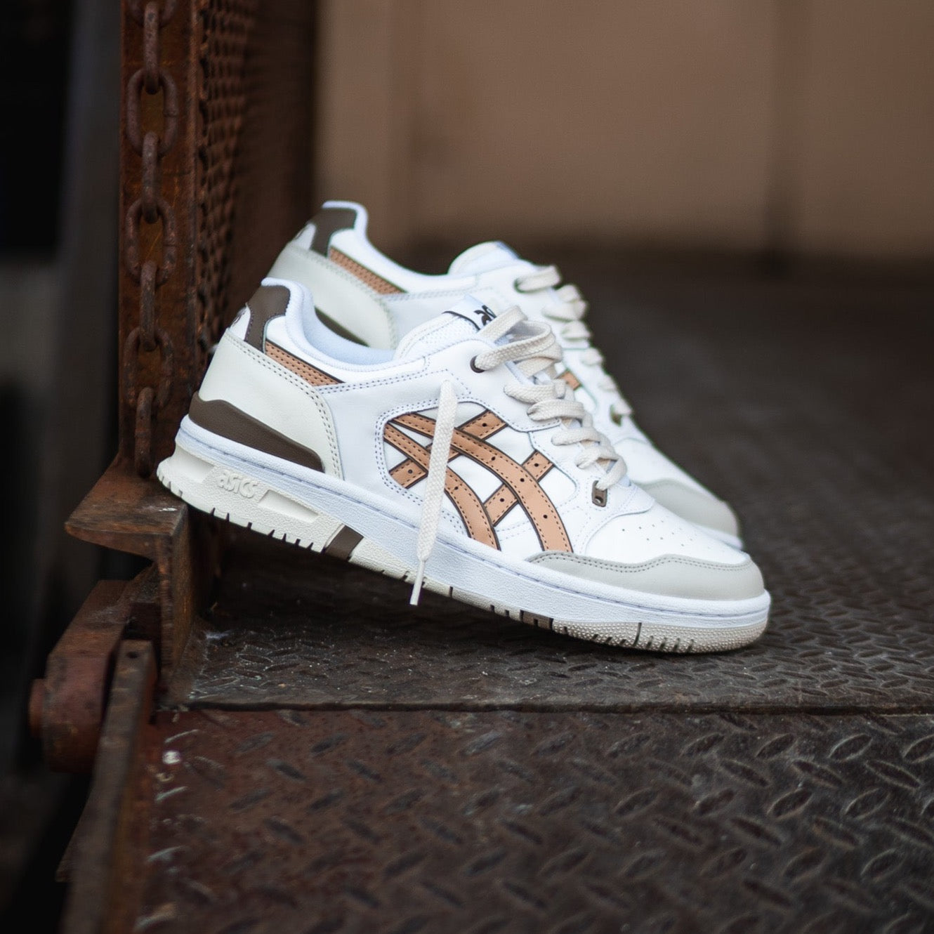 Mens Asics EX89 (White/Honey Beige) - Asics