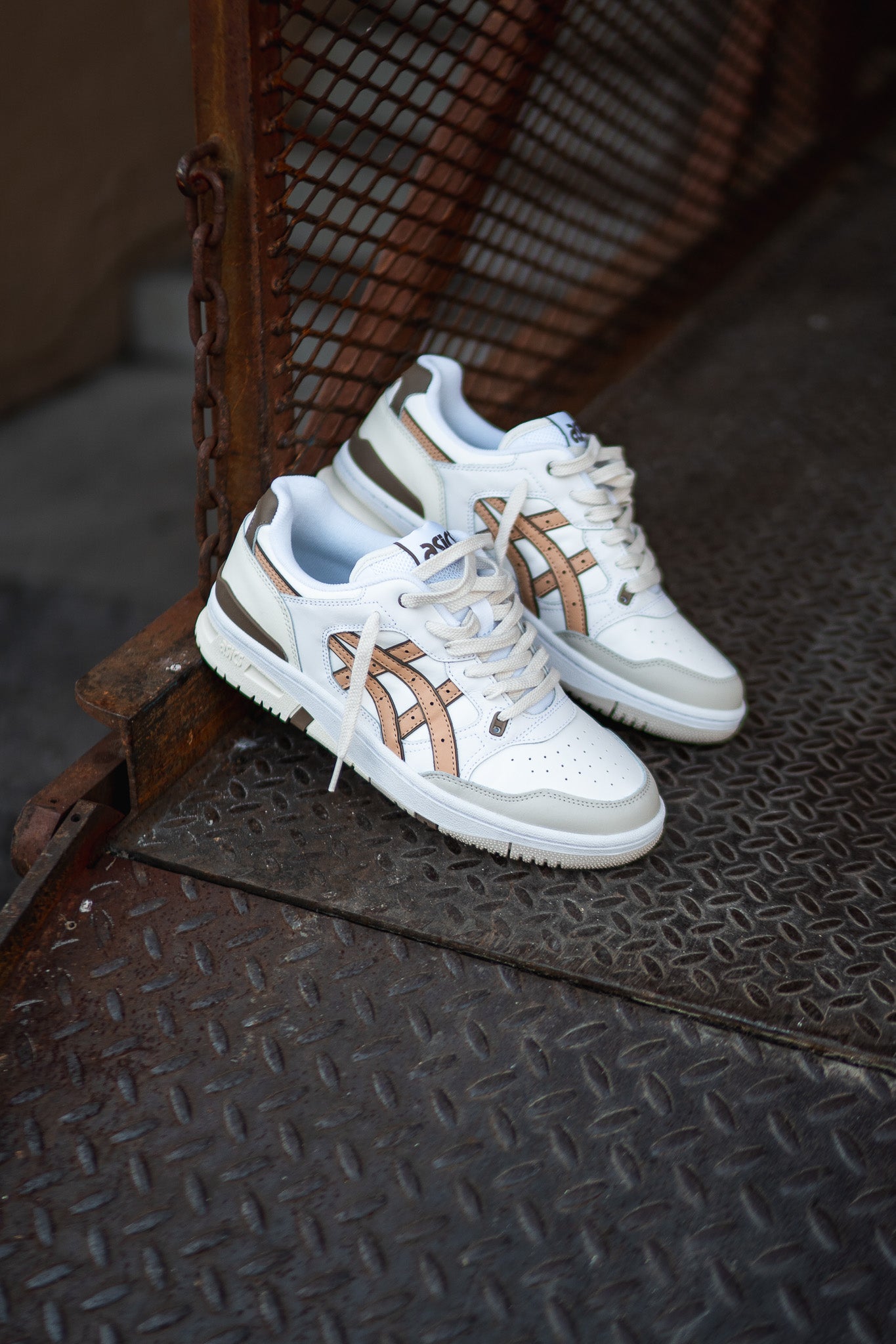 Mens Asics EX89 (White/Honey Beige) - Asics