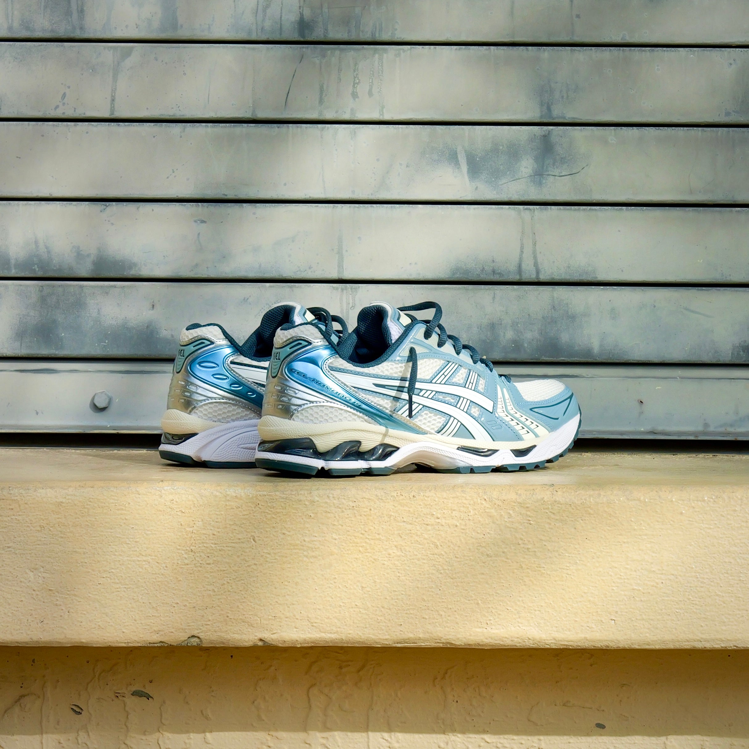 Mens Asics Gel-Kayano 14 (Cream/Raw Indigo)