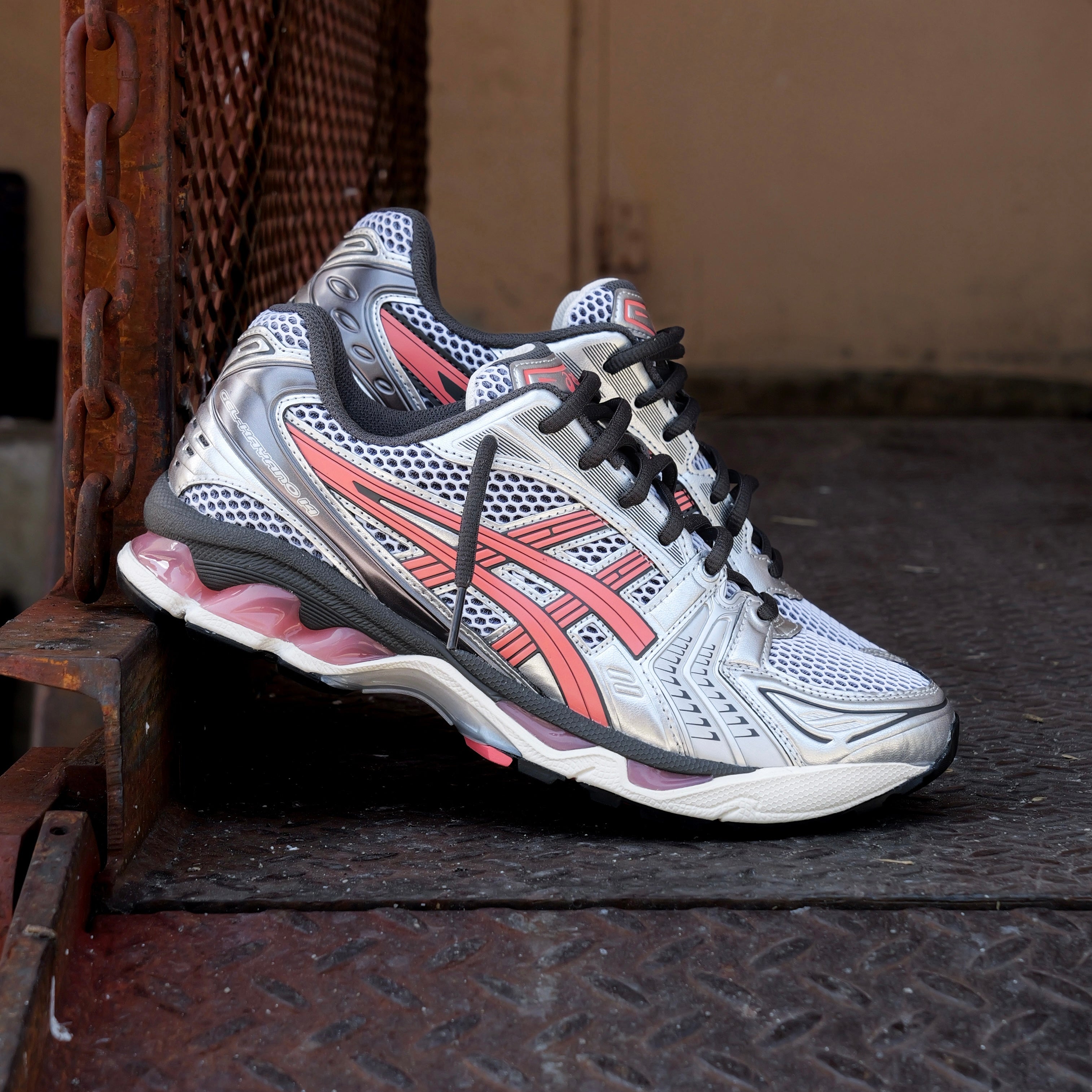 Mens Asics Gel-Kayano 14 (White/Papaya) - Asics