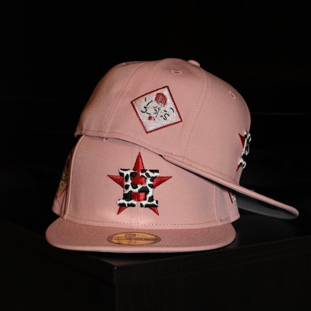 New Era Houston Astros 2017 World Series Side Patch Fitted (Pink) - New Era