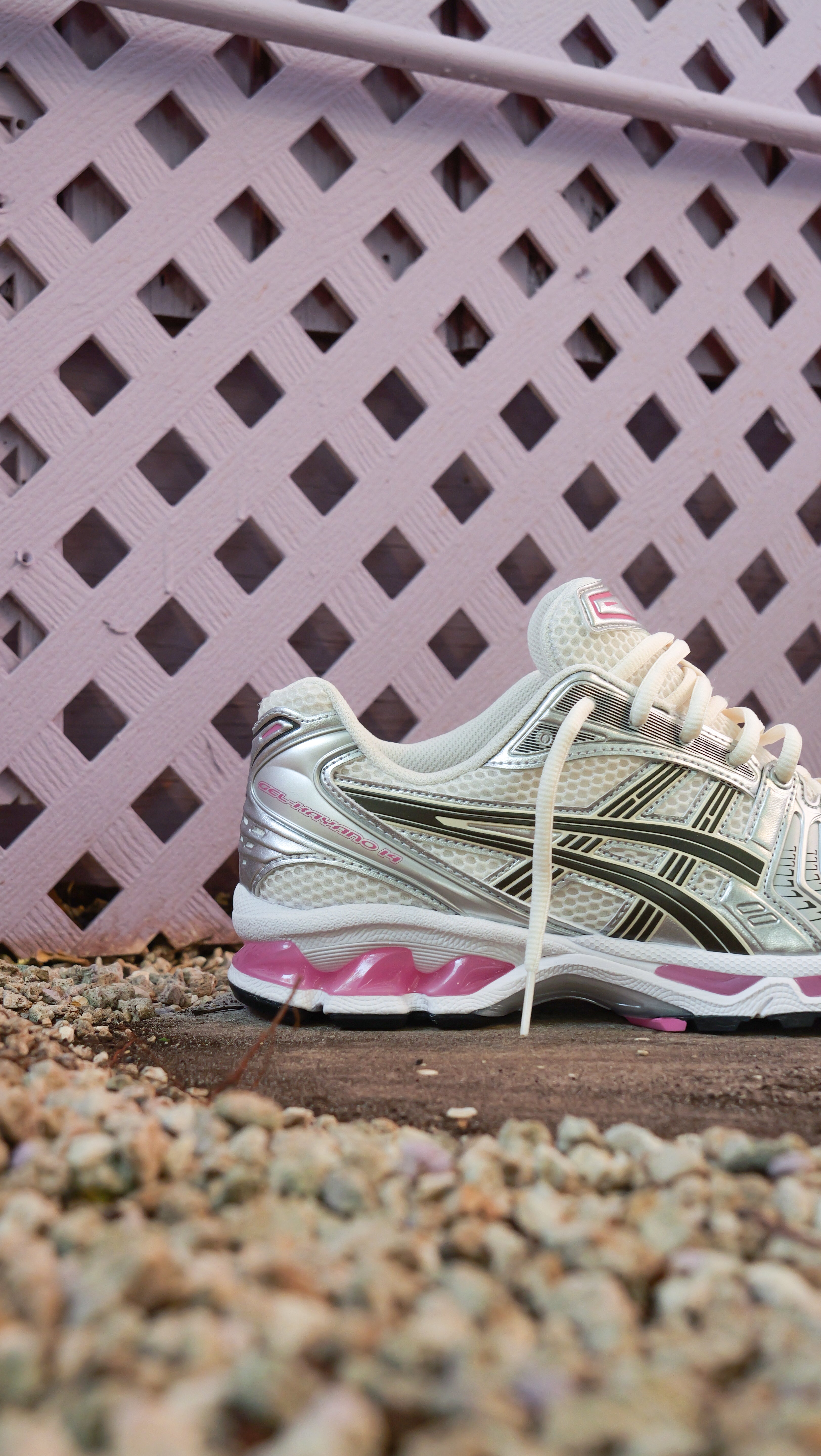 Mens Asics Gel-Kayano 14 (Cream/Sweet Pink)