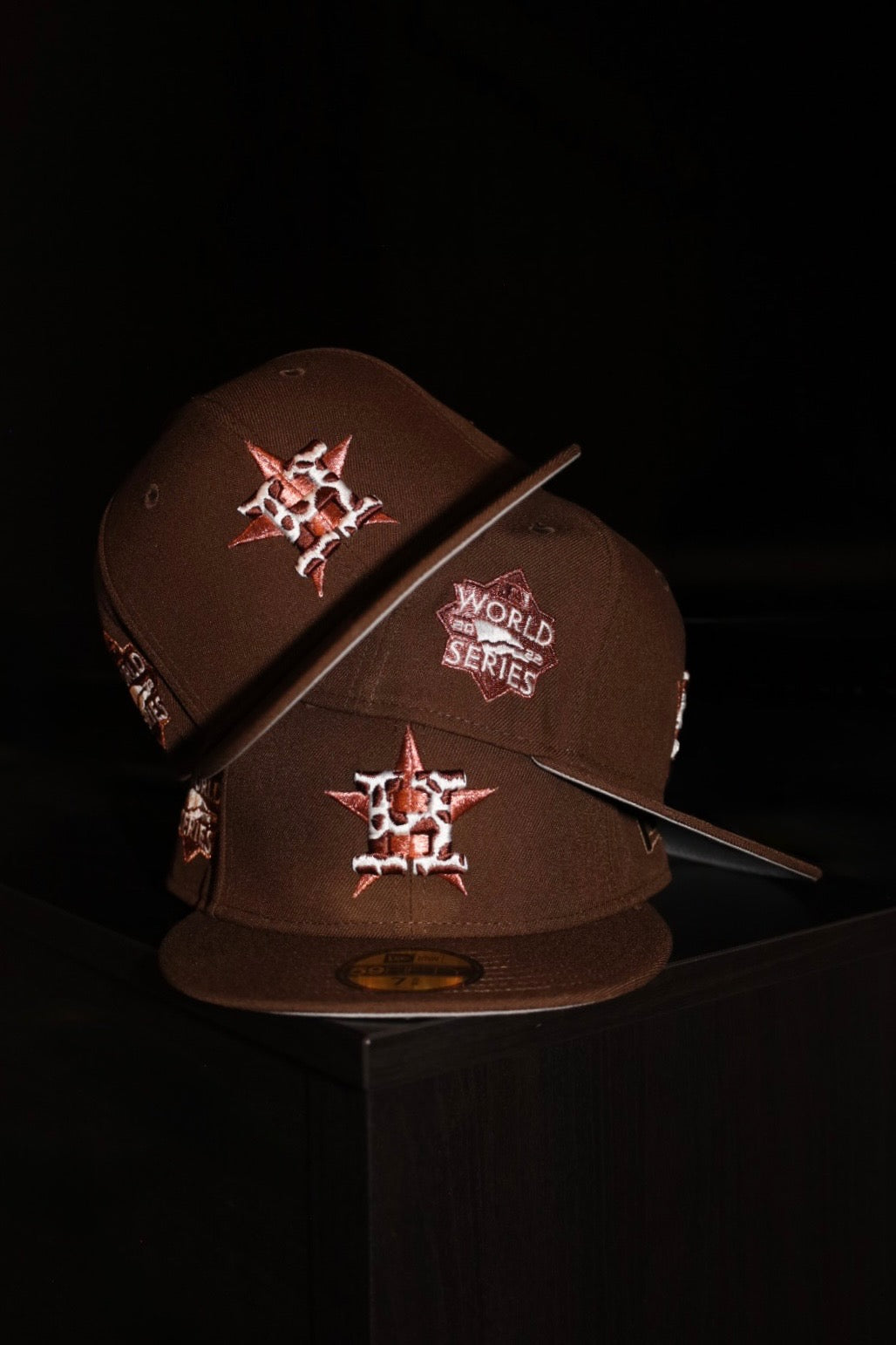 New Era Houston Astros 2022 World Series Side Patch Fitted (Walnut) - New Era