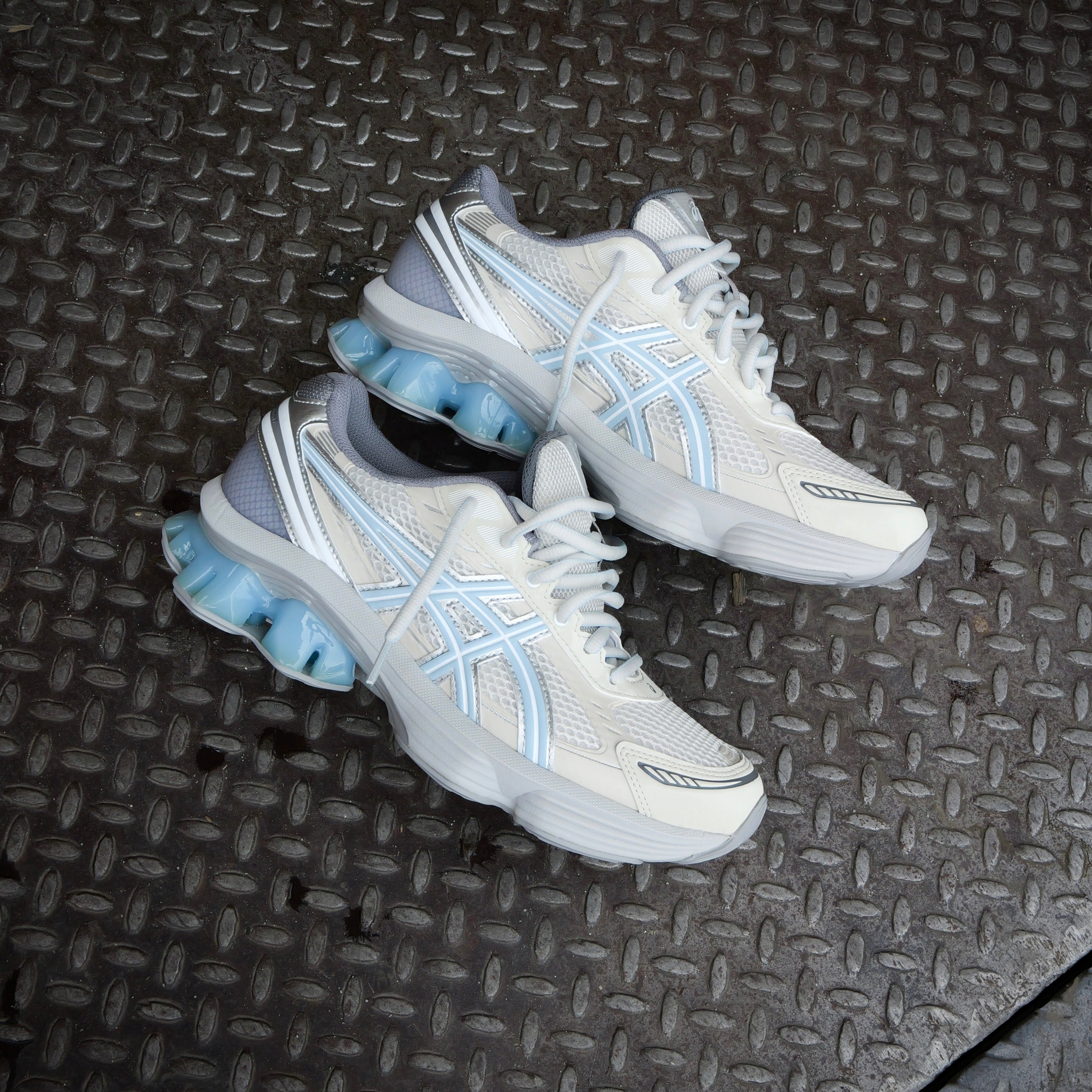 Mens Asics x EMMI Gel-Kinetic Fluent (Cream/Soft Sky) - Asics