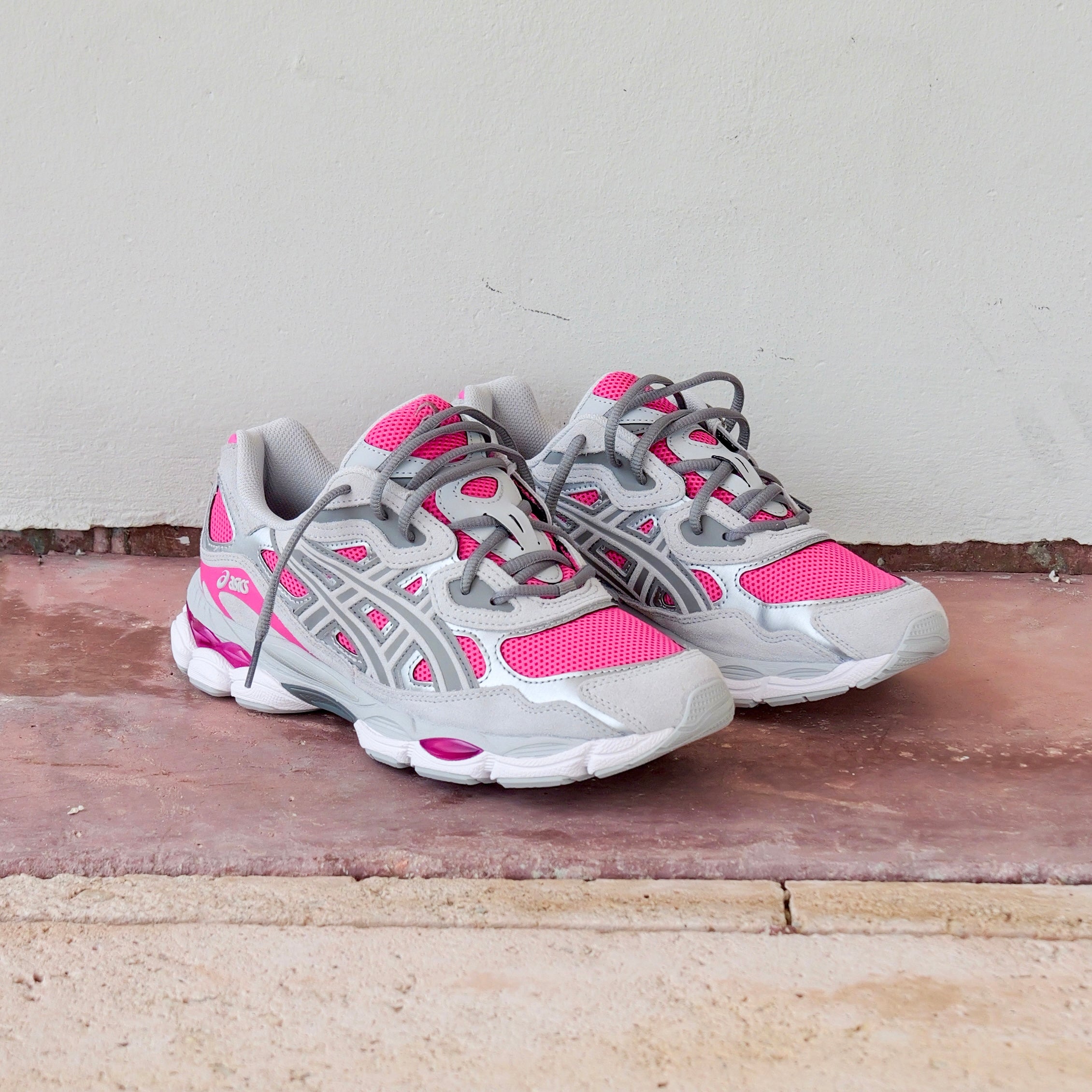 Mens Asics Gel-NYC (Pink Glo/Concrete)