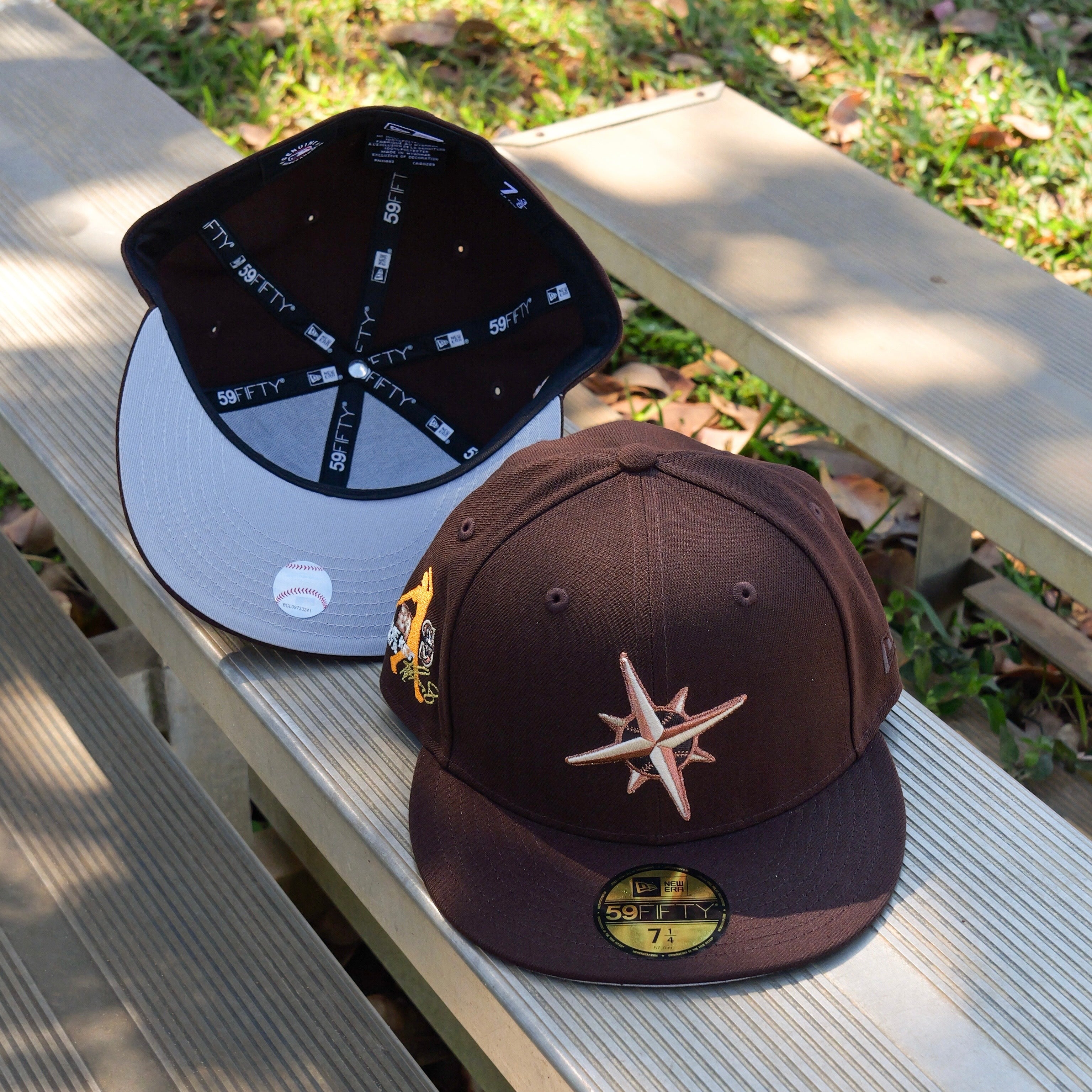 New Era Seattle Mariners  GRIFFEY JR 24 THE Side Patch Fitted (Burnt Wood) - New Era