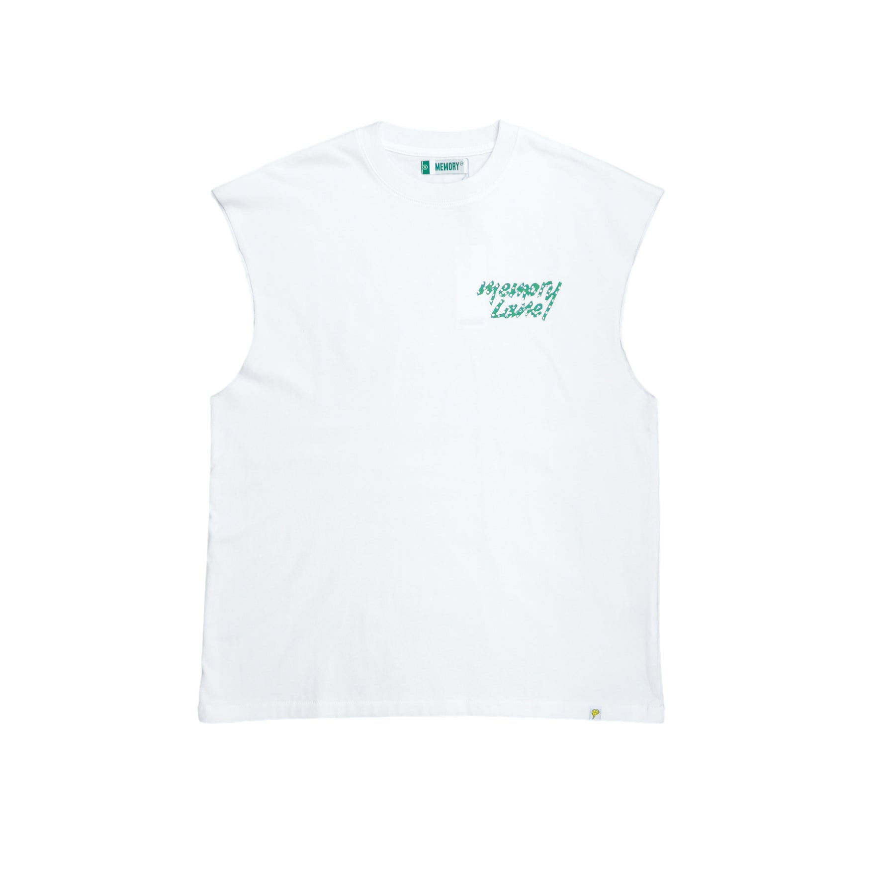 Memory Lane Inside The World Sleeveless Tee (White) - Memory Lane