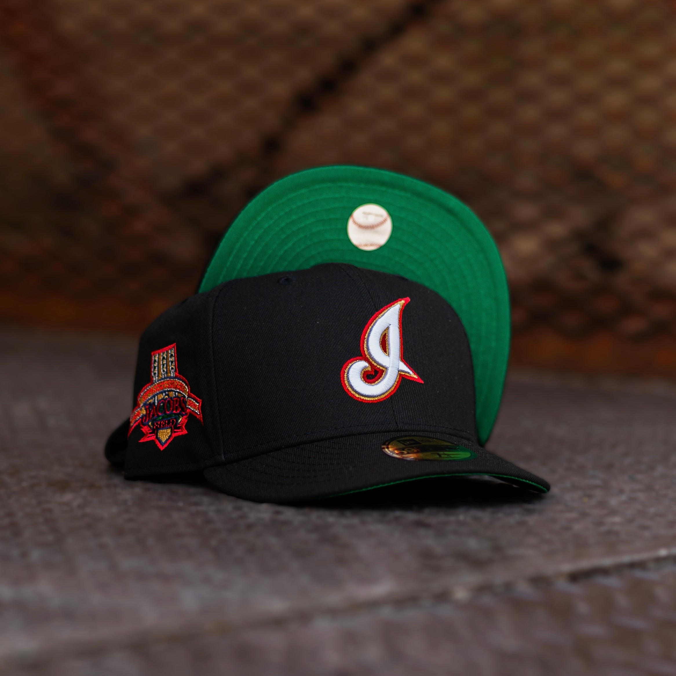 New Era Cleveland Indians 10th Anniversary Jacobs Field Green UV (Black) 59Fifty Fitted - New Era