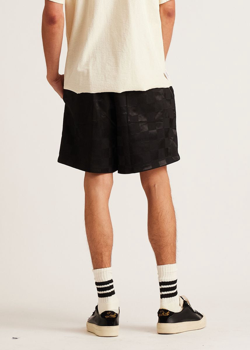 DSM Checkered Nylon Short-Black - Diet Starts Monday