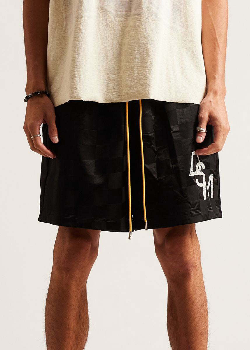 DSM Checkered Nylon Short-Black - Diet Starts Monday