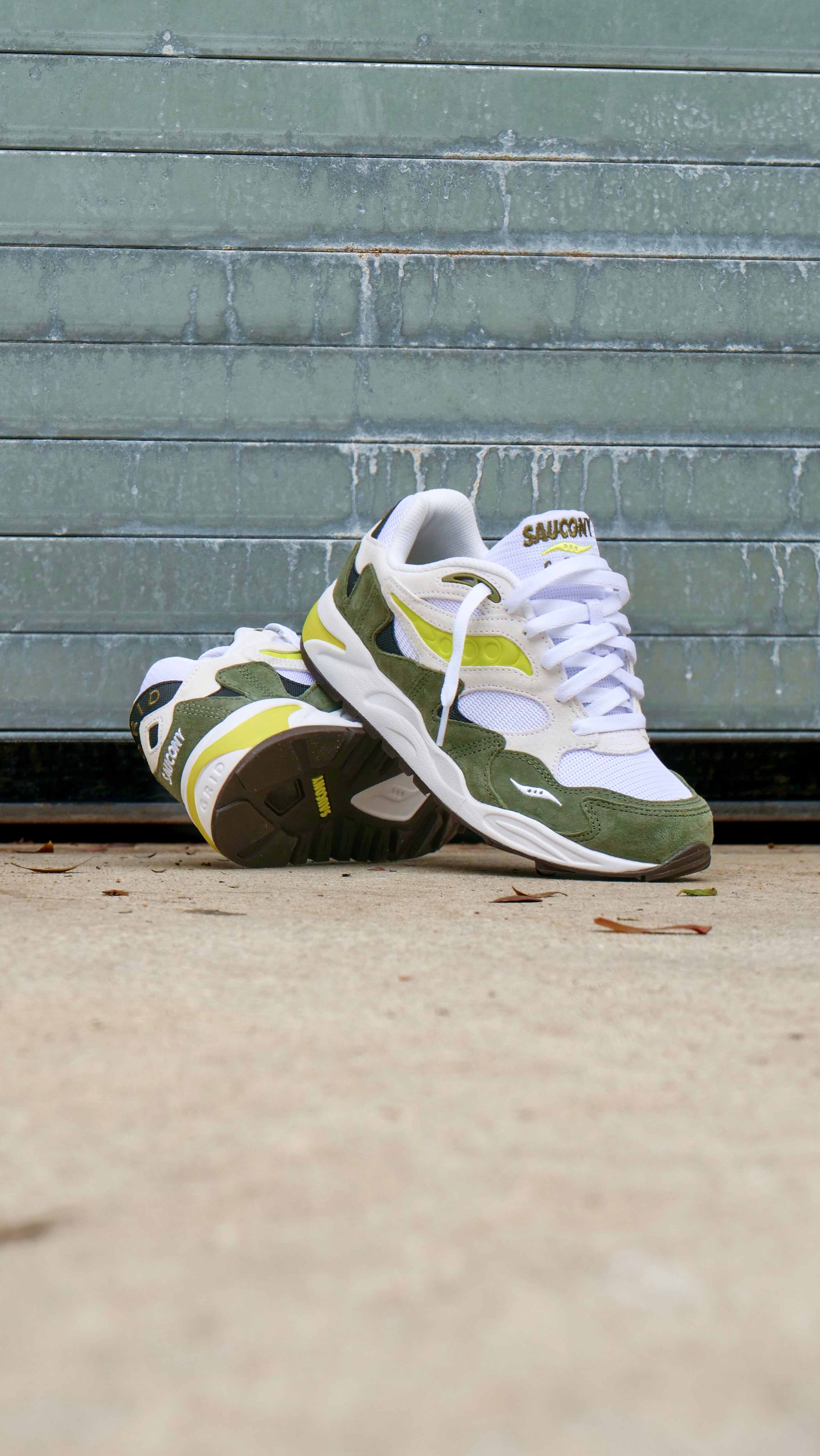 Mens Saucony Grid Shadow 2 Essential (White/Green)